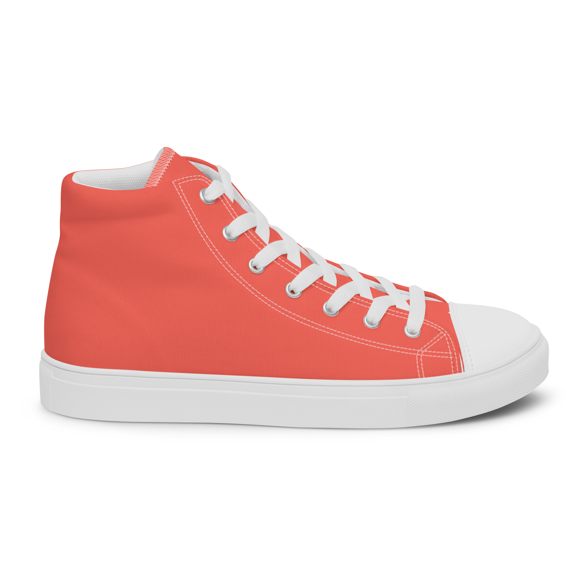 Men’s high top canvas shoes - Coral Red