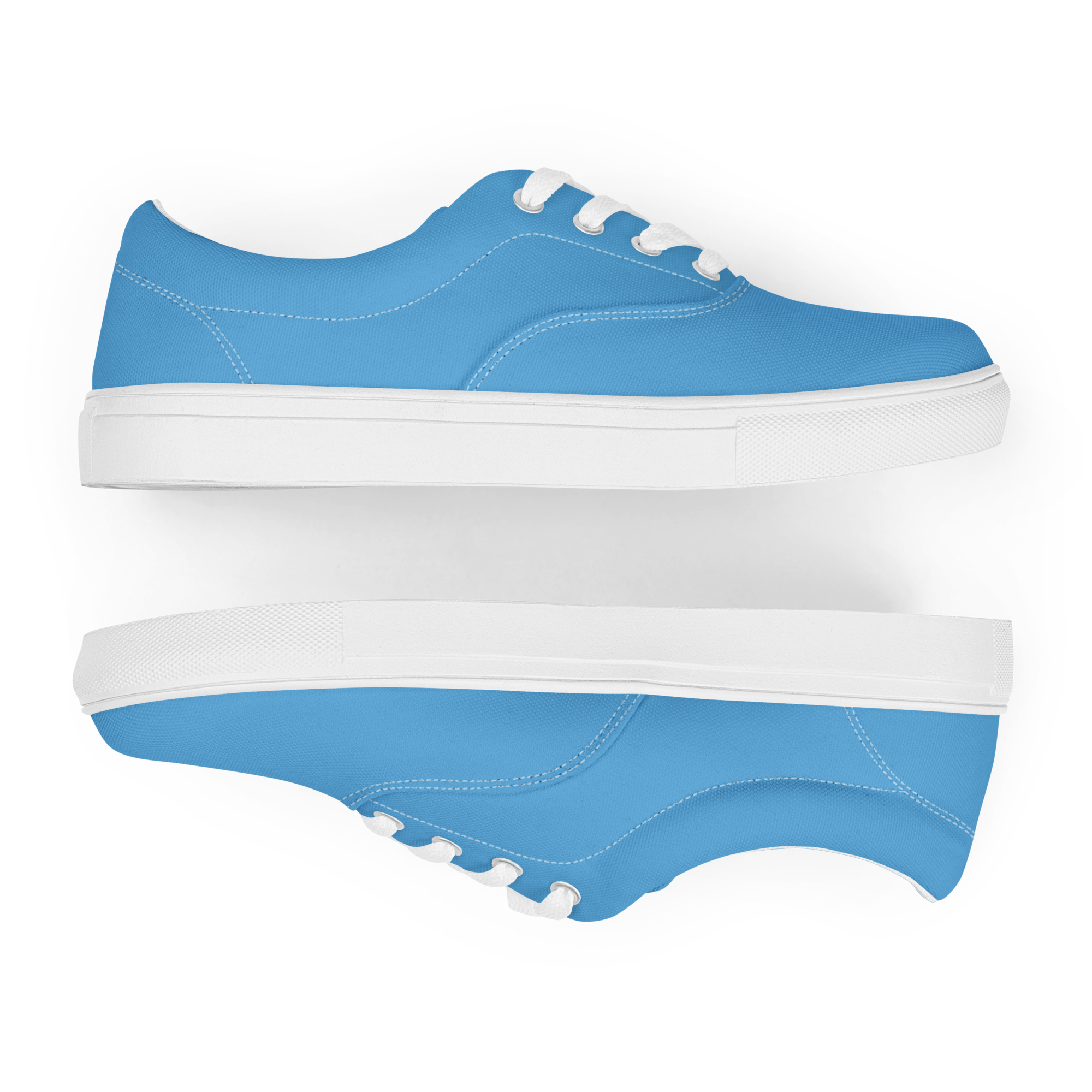 Men’s lace-up canvas shoes - Ocean Blue