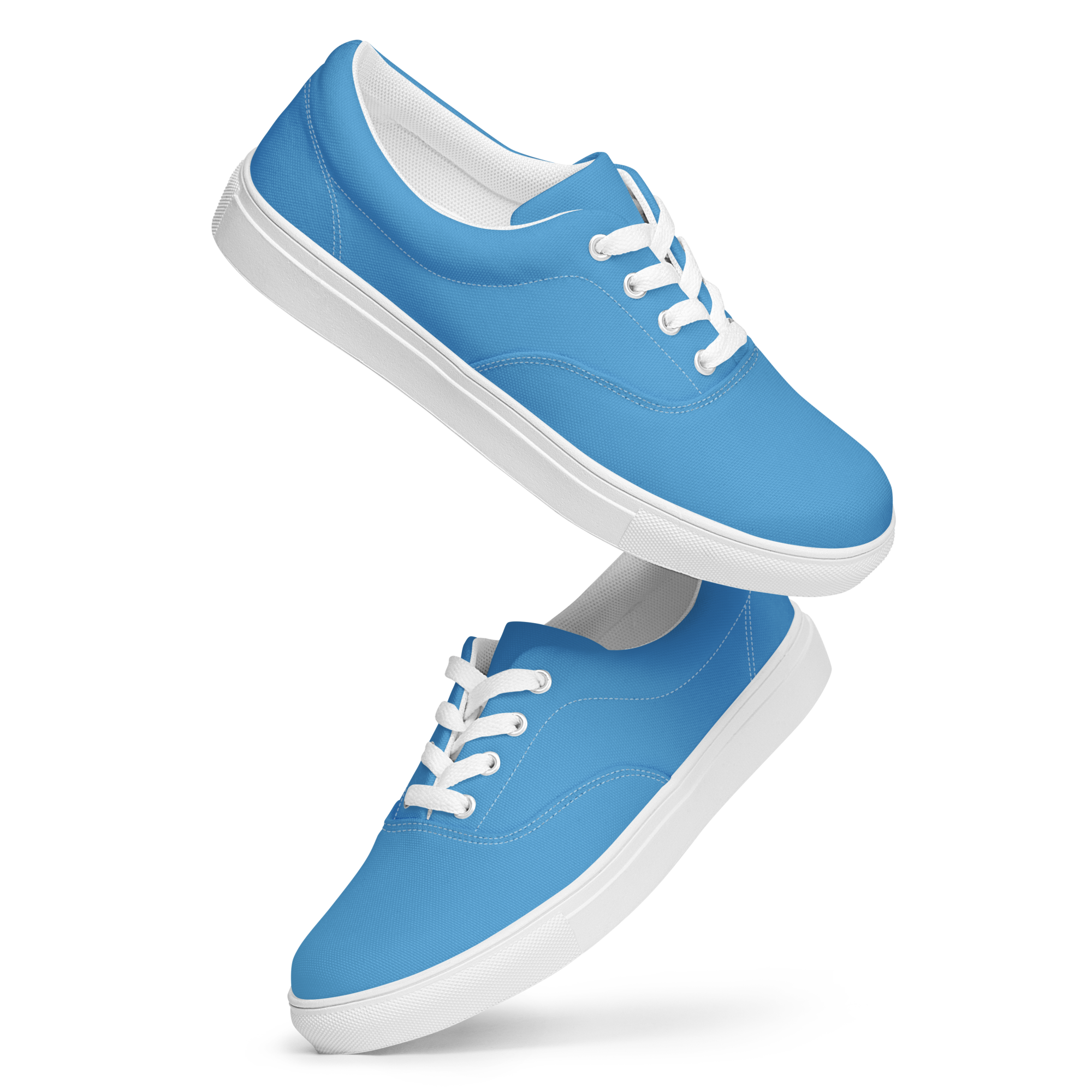 Men’s lace-up canvas shoes - Ocean Blue