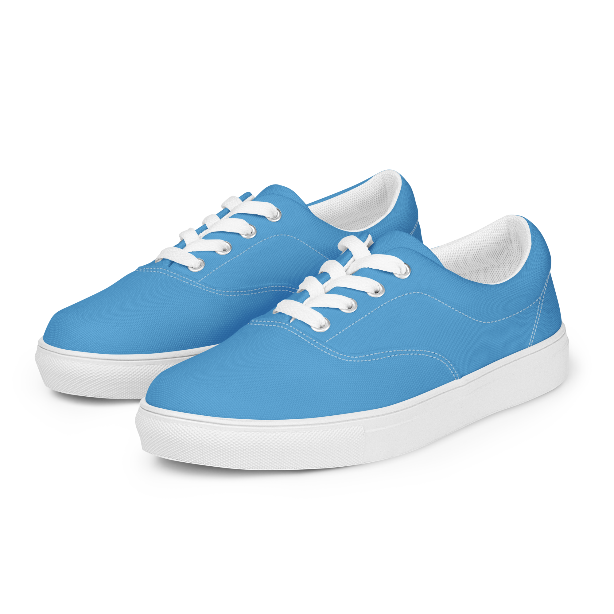 Men’s lace-up canvas shoes - Ocean Blue