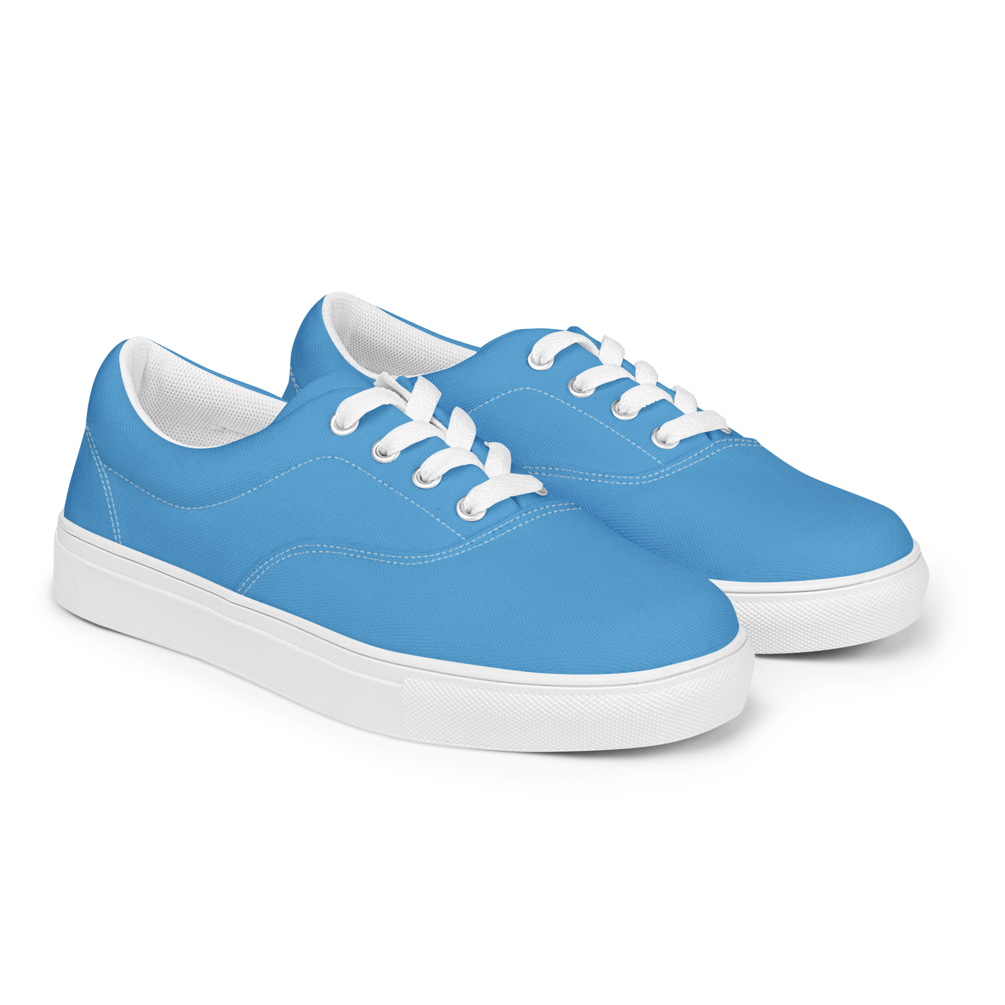 Men’s lace-up canvas shoes - Ocean Blue