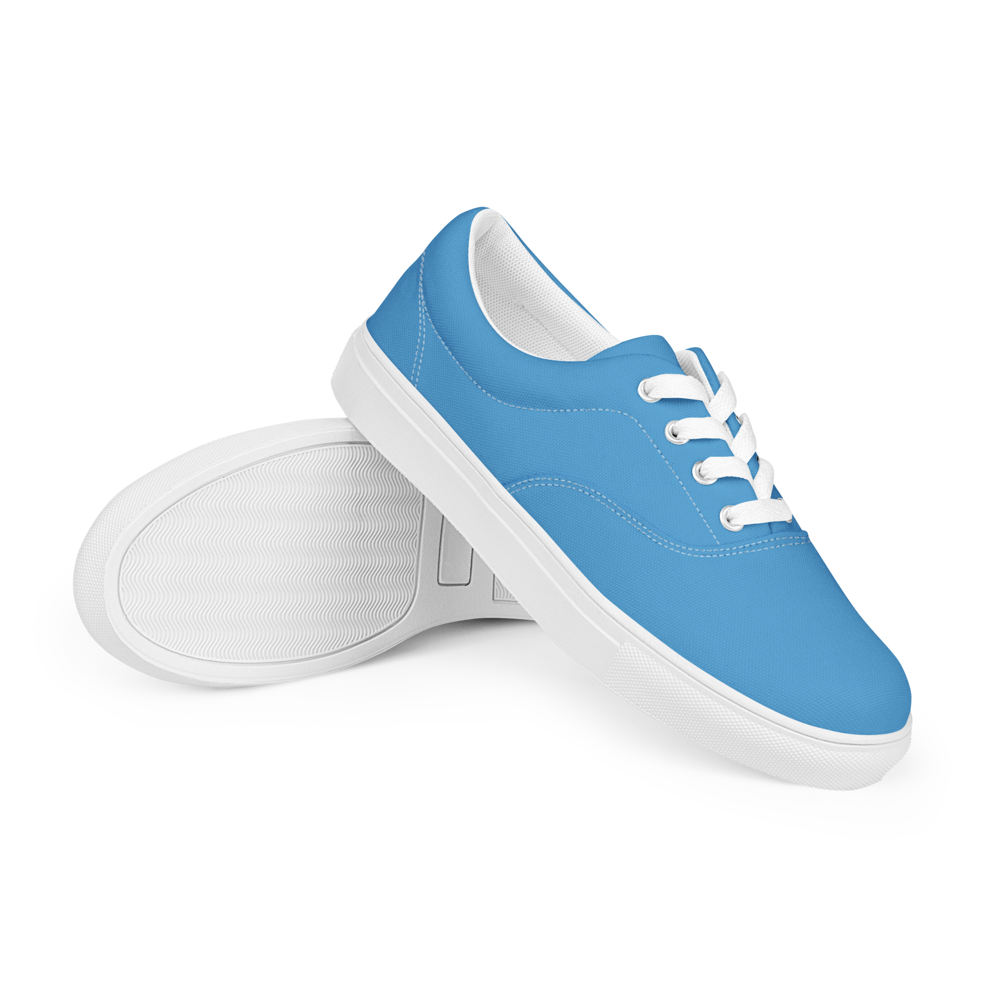 Men’s lace-up canvas shoes - Ocean Blue