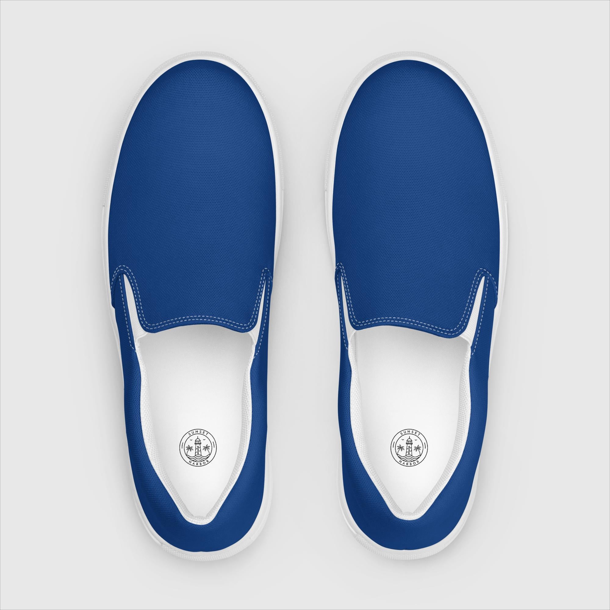 Zapatos de lona sin cordones para hombre - Azul