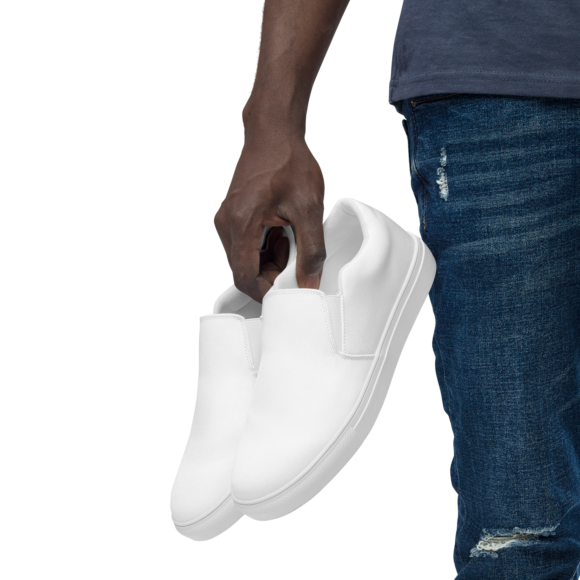 Men’s slip-on canvas shoes - Seashell White