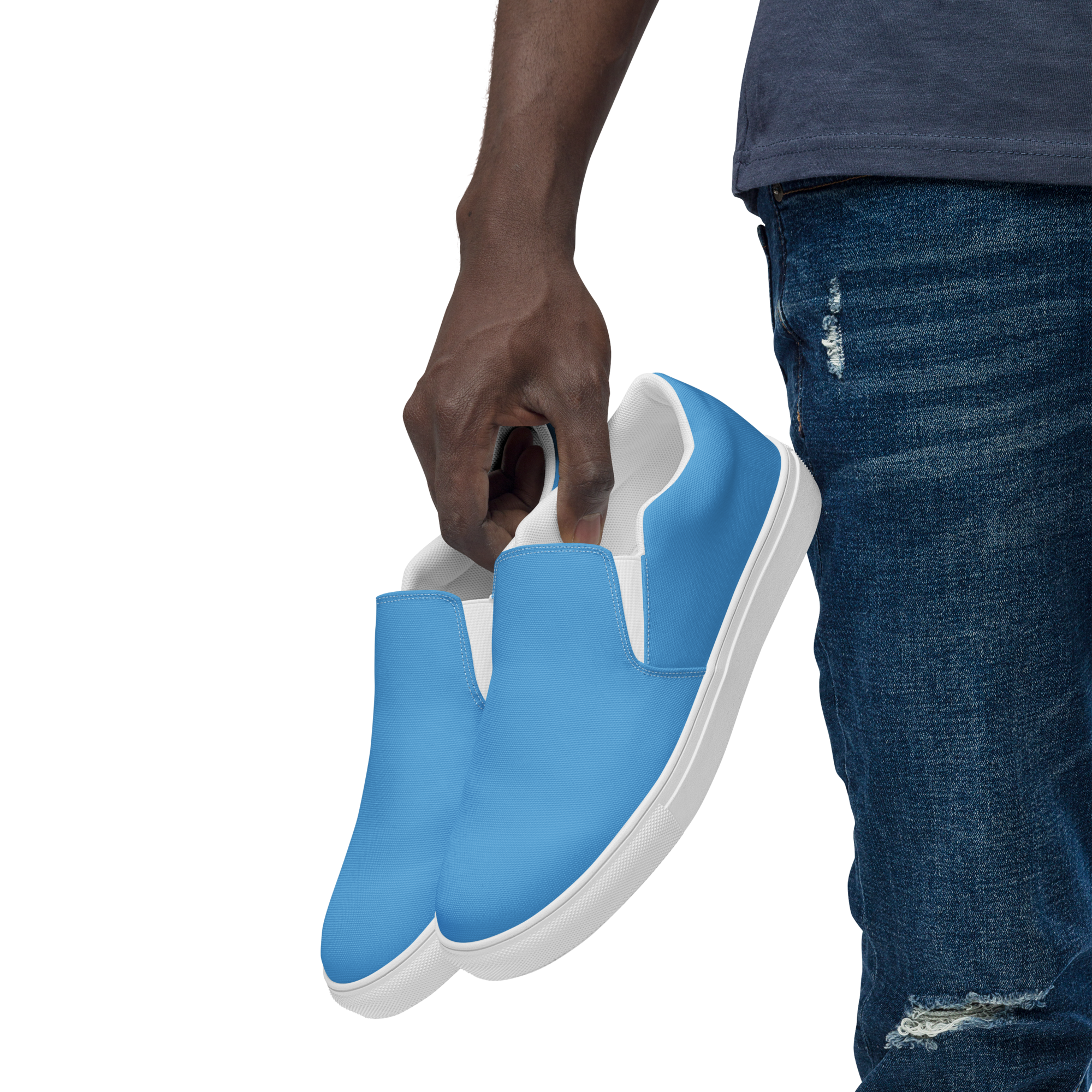 Men’s slip-on canvas shoes - Ocean Blue