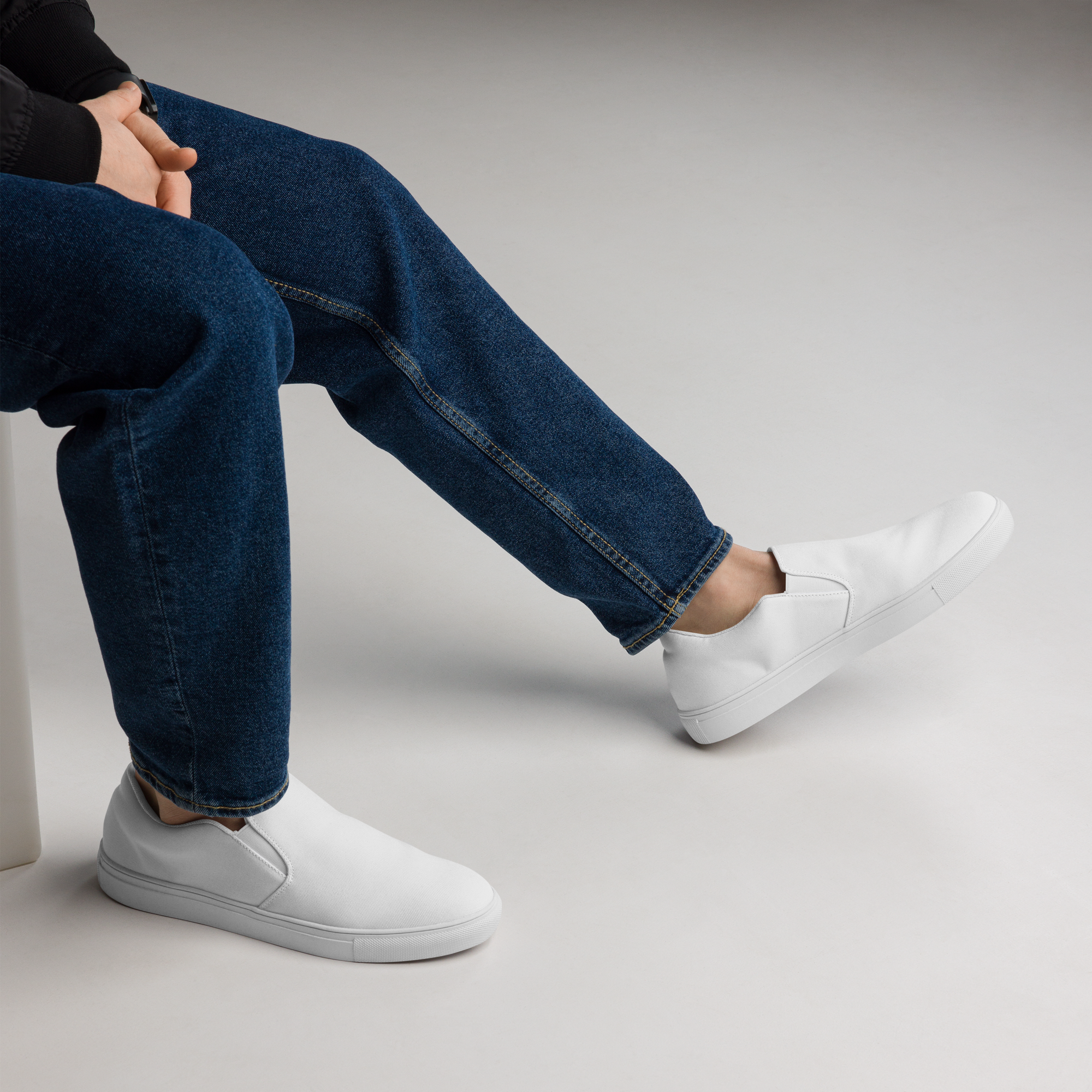 Men’s slip-on canvas shoes - Seashell White