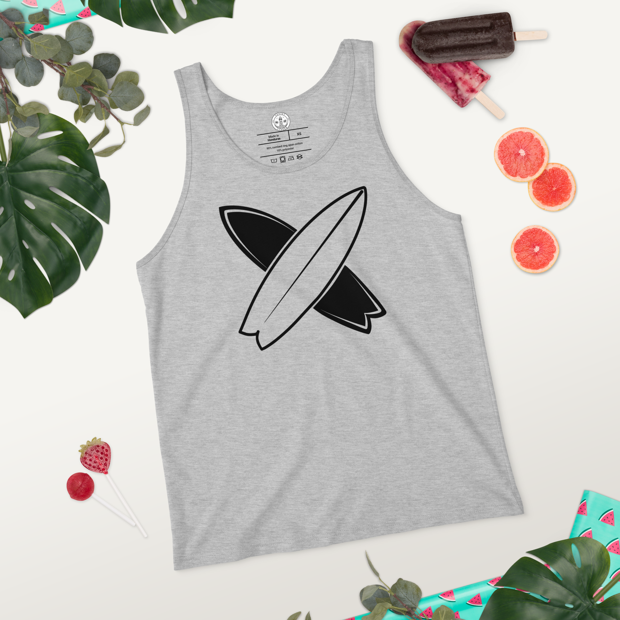 Mens Tank Top - Crossed Surfboards