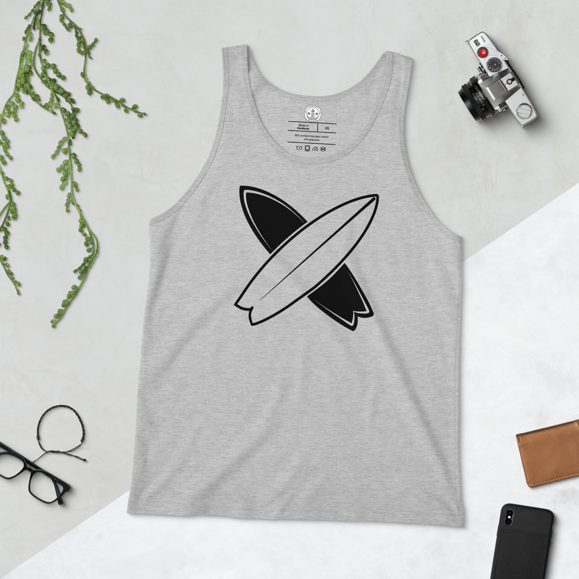 Mens Tank Top - Crossed Surfboards