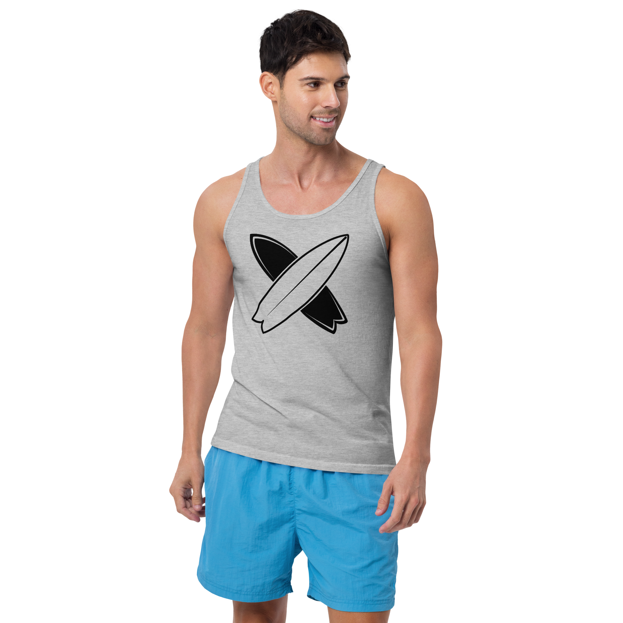 Mens Tank Top - Crossed Surfboards