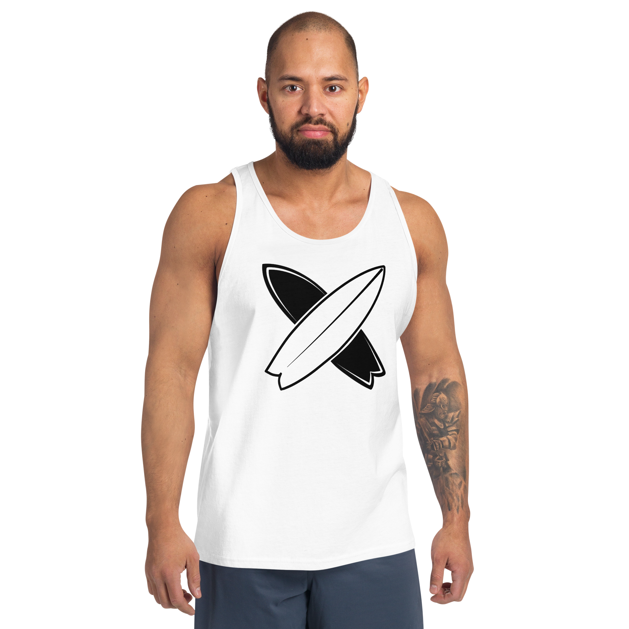 Mens Tank Top - Crossed Surfboards