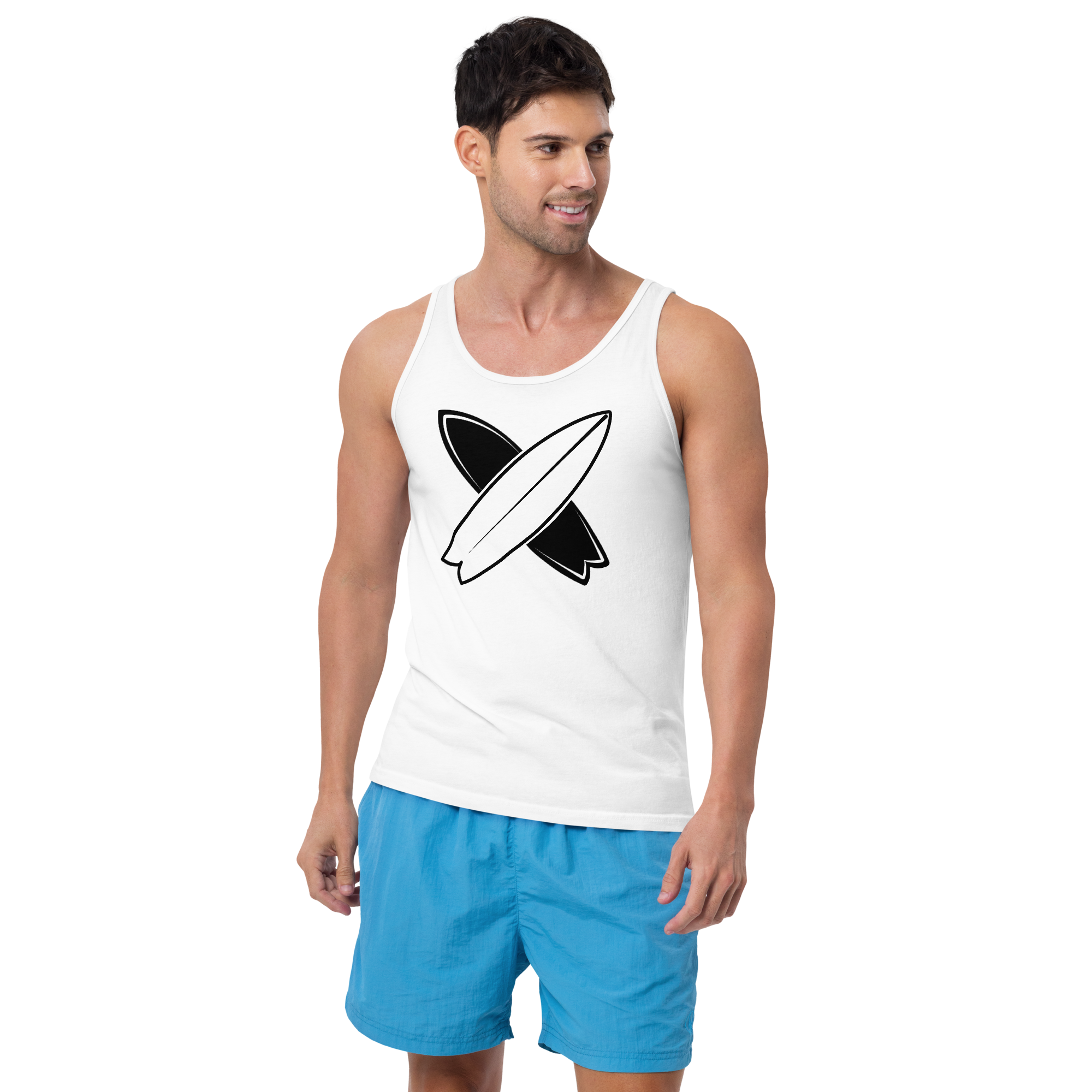 Mens Tank Top - Crossed Surfboards