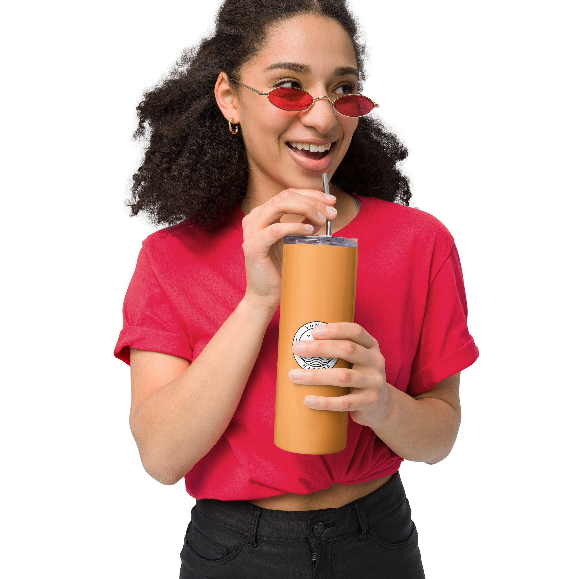 Stainless steel tumbler - Sunshine Orange