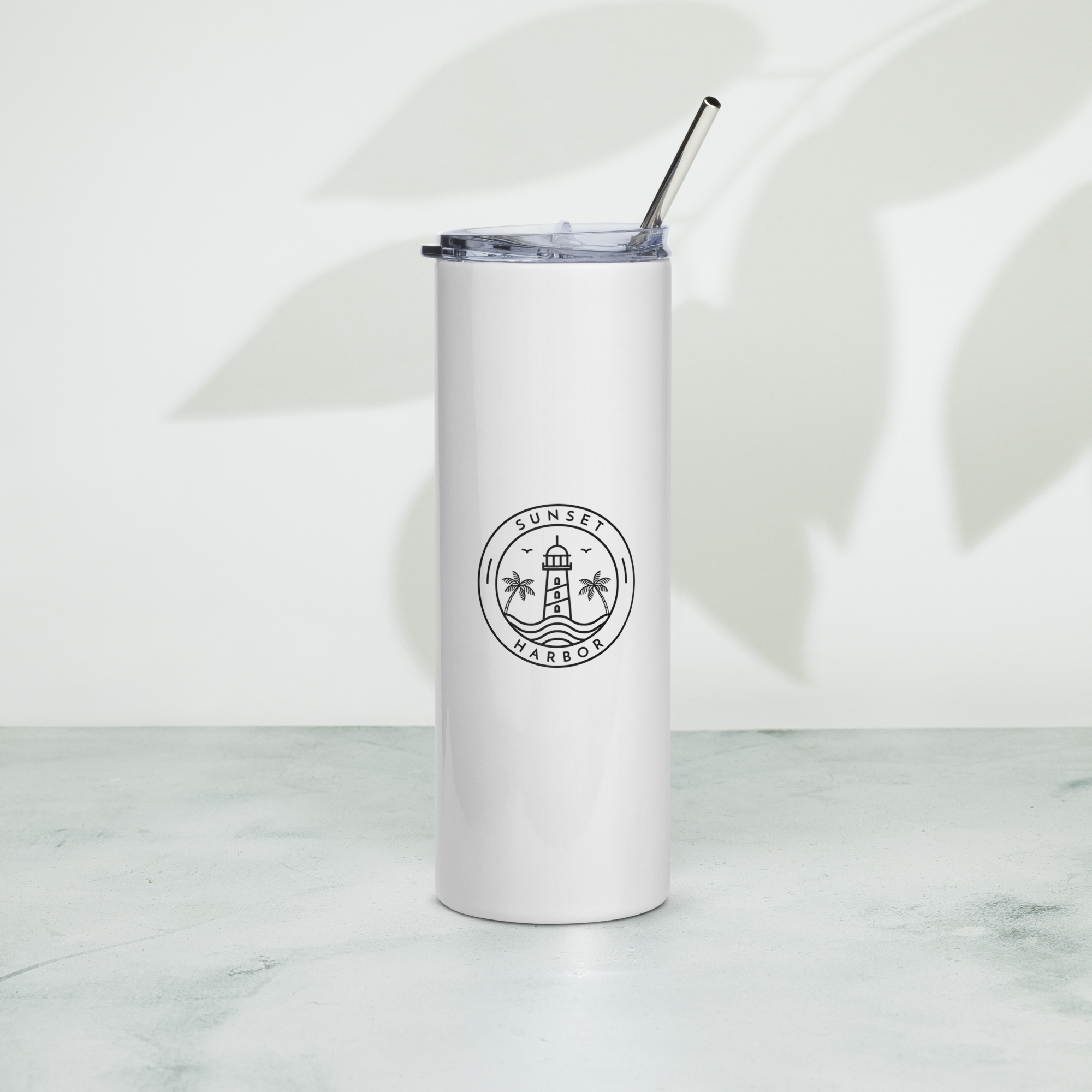 Stainless steel tumbler - Seashell White