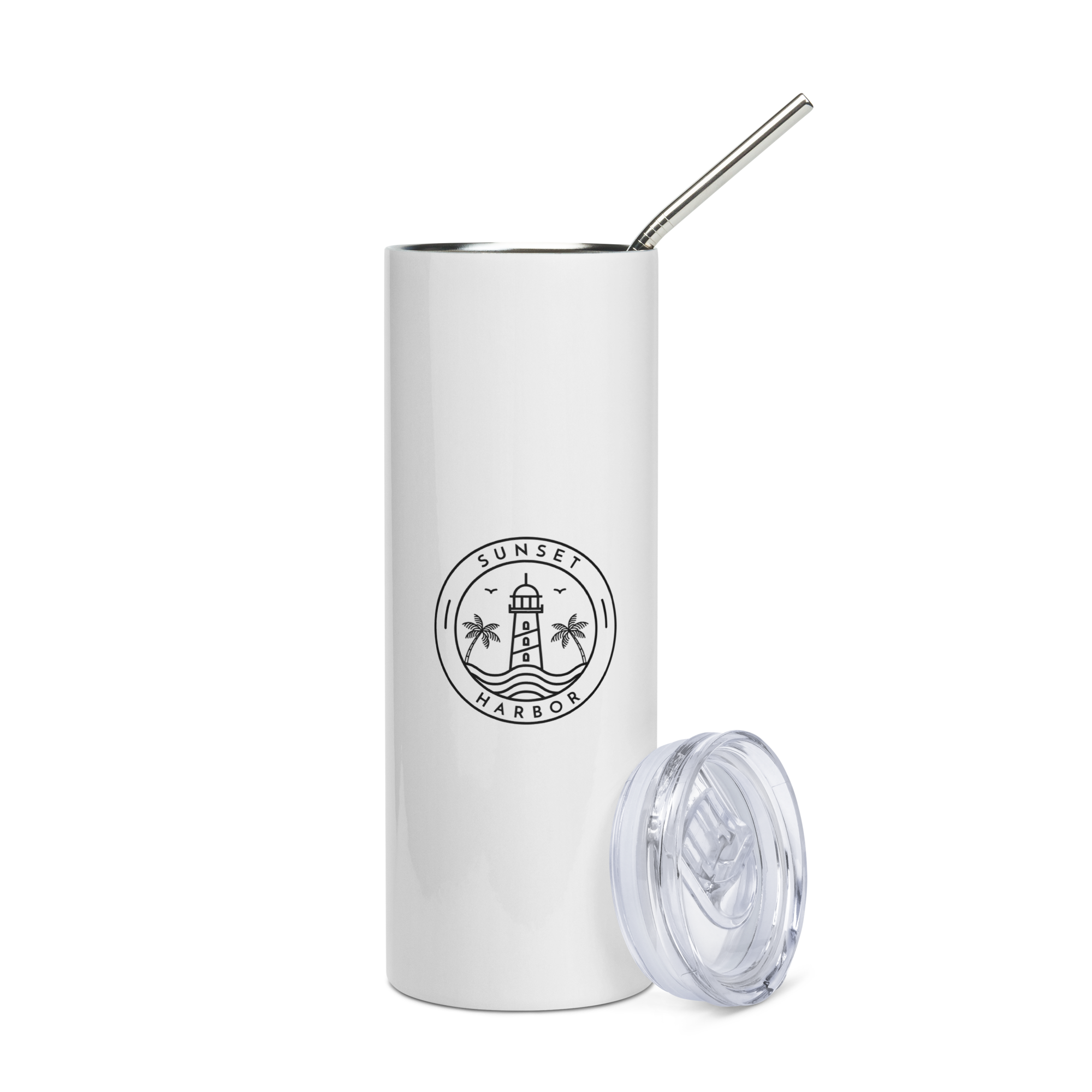 Stainless steel tumbler - Seashell White