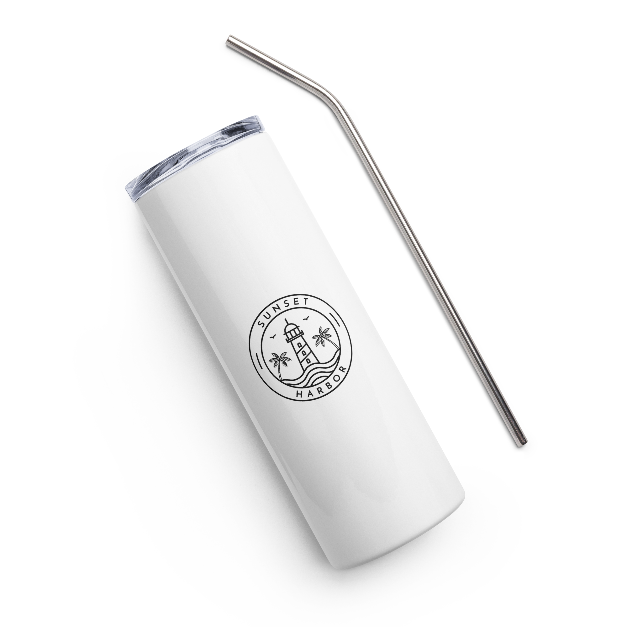 Stainless steel tumbler - Seashell White