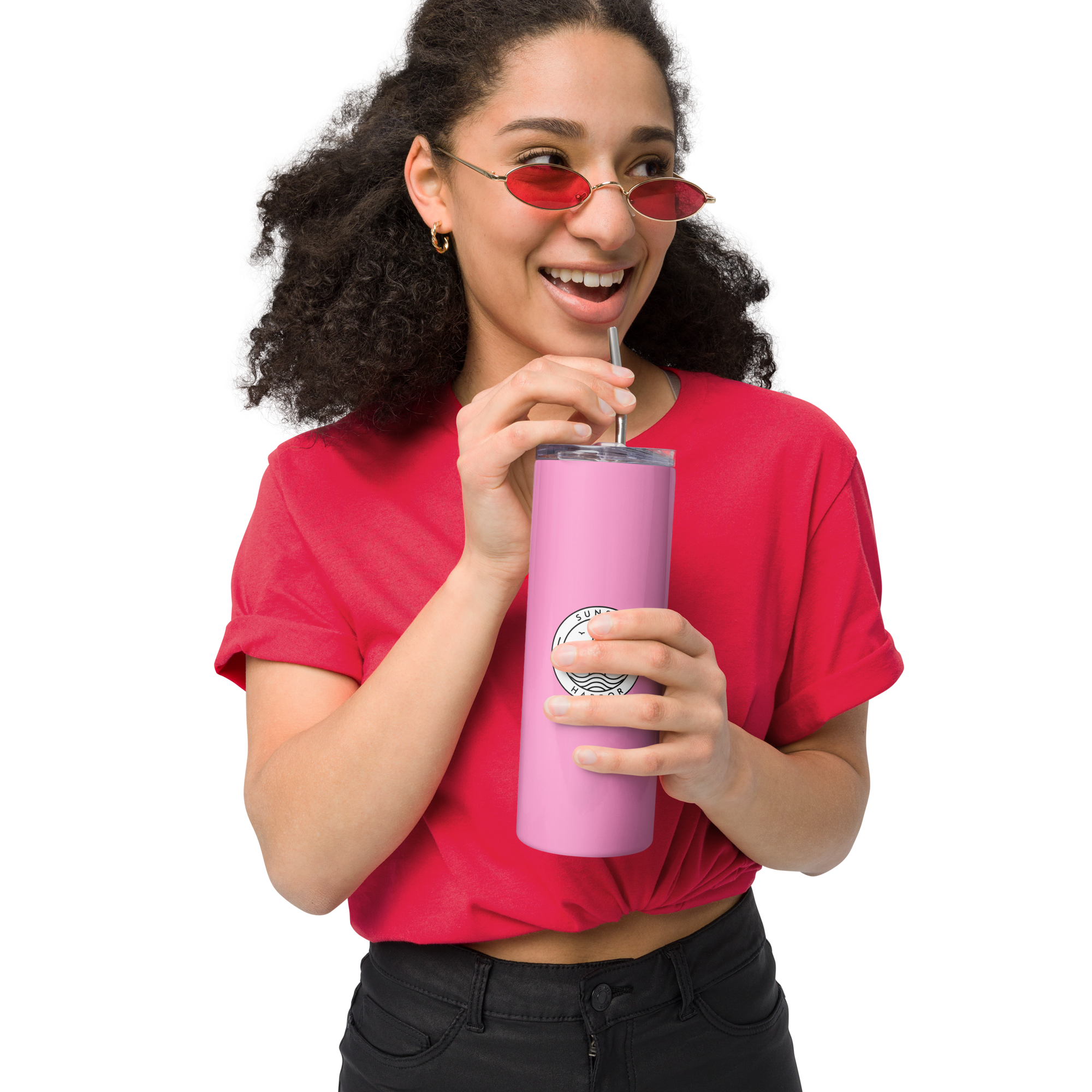 Stainless steel tumbler - Tropical Pink