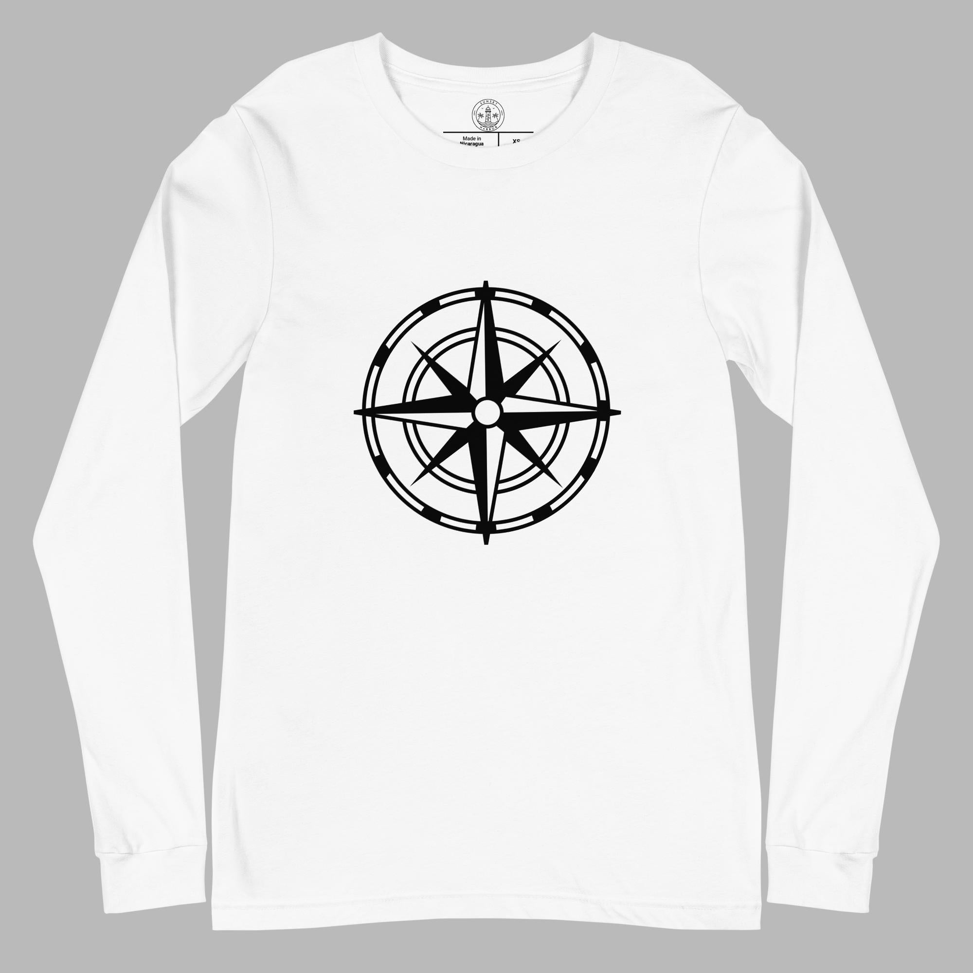 Herren-Langarm-T-Shirt – Kompass