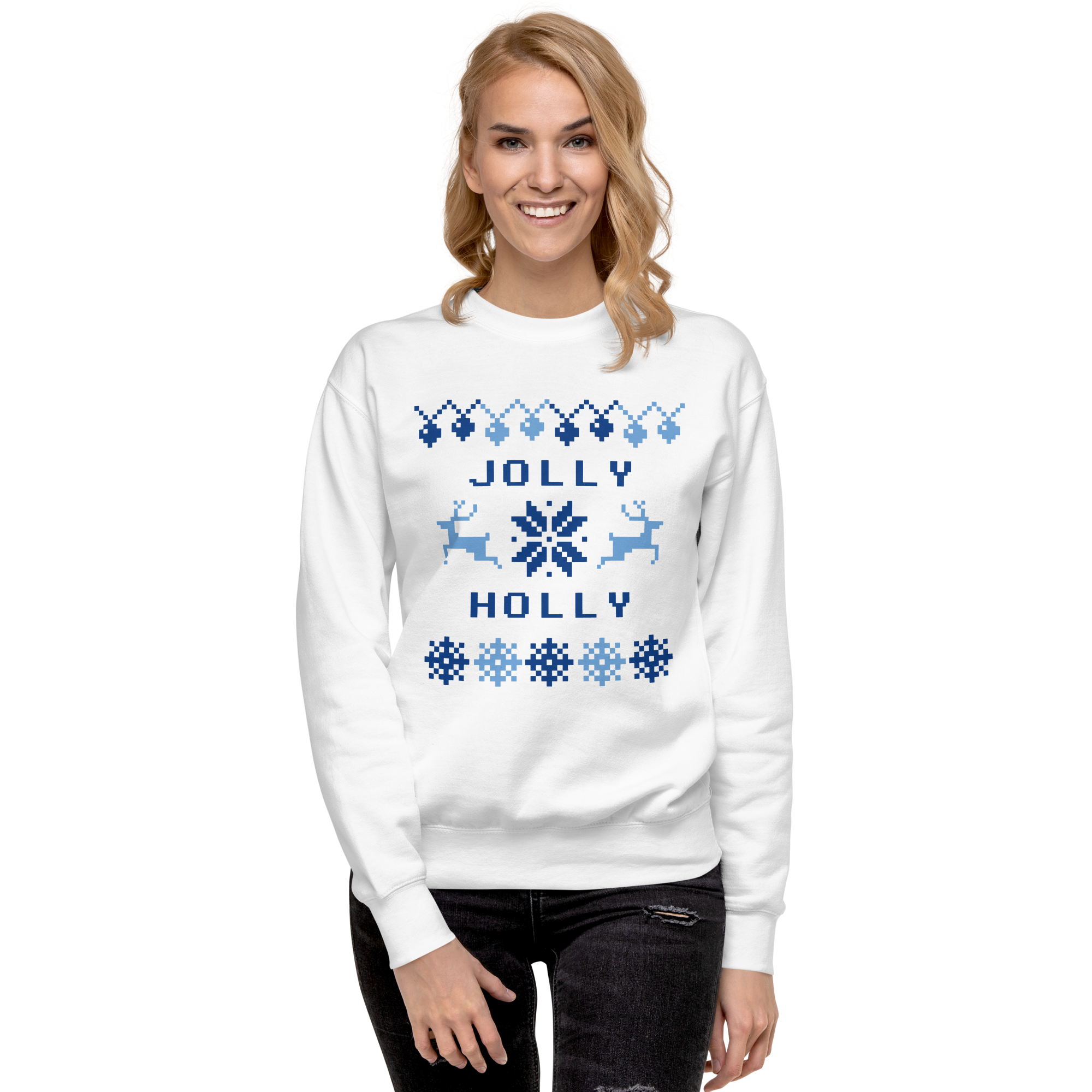 Womens Premium Sweatshirt - Jolly Holly