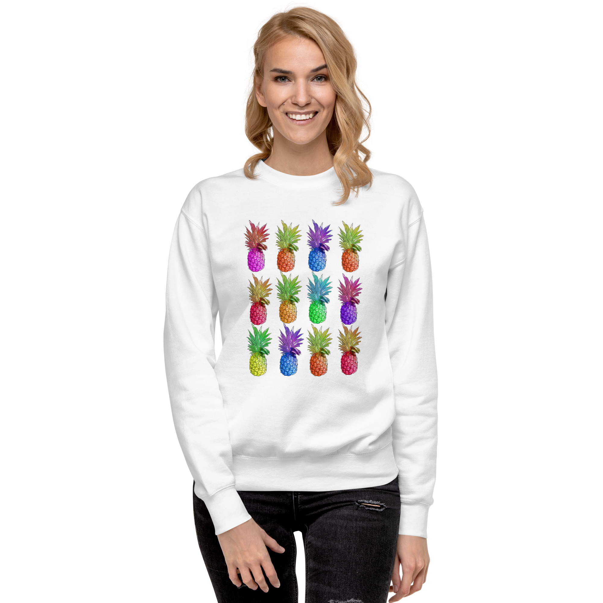 Womens Premium Sweatshirt - Pineapple Parade