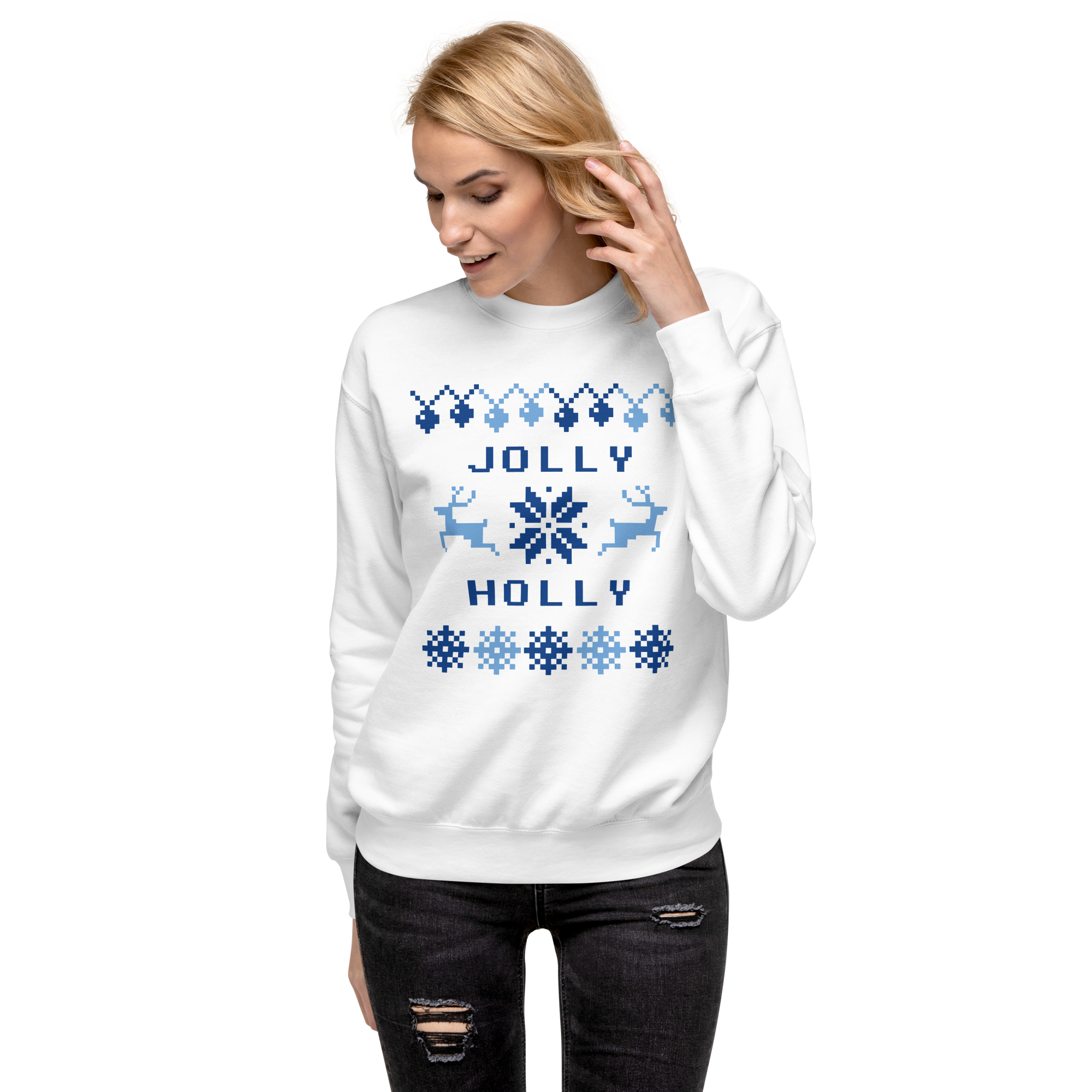 Womens Premium Sweatshirt - Jolly Holly