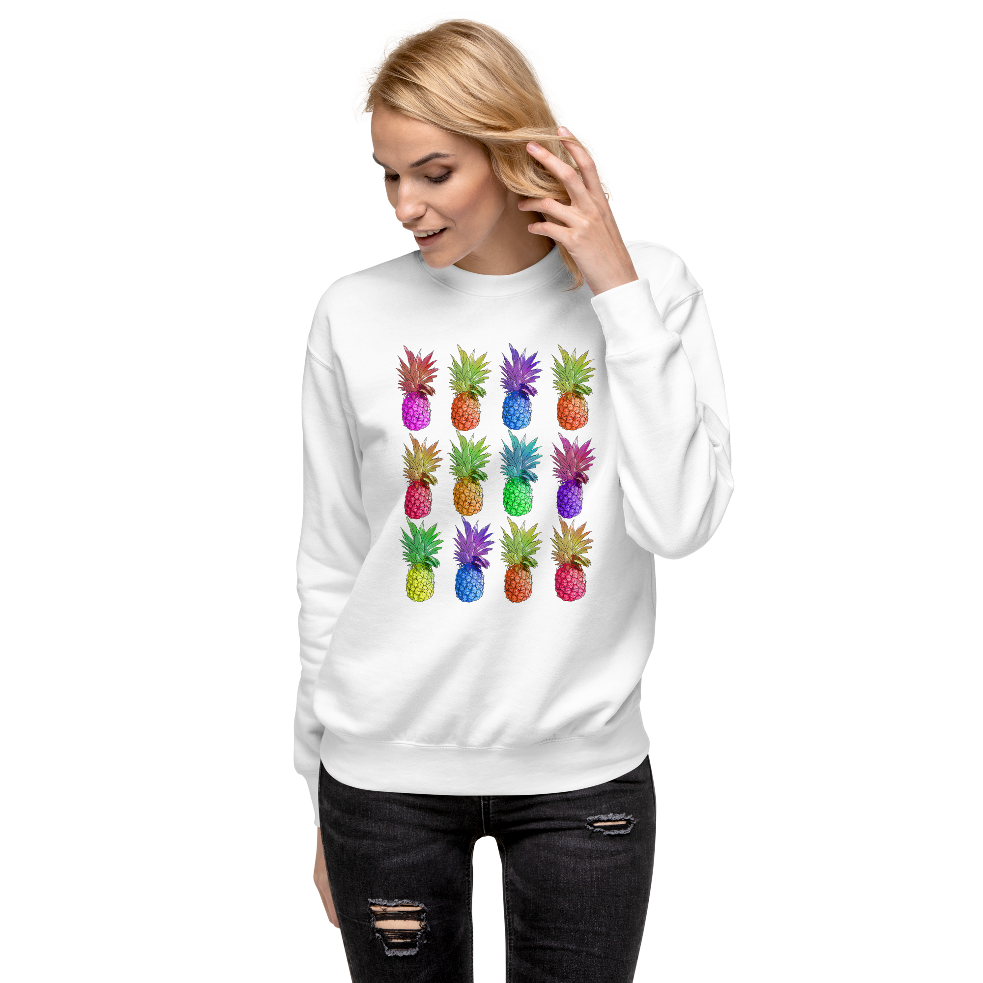 Womens Premium Sweatshirt - Pineapple Parade