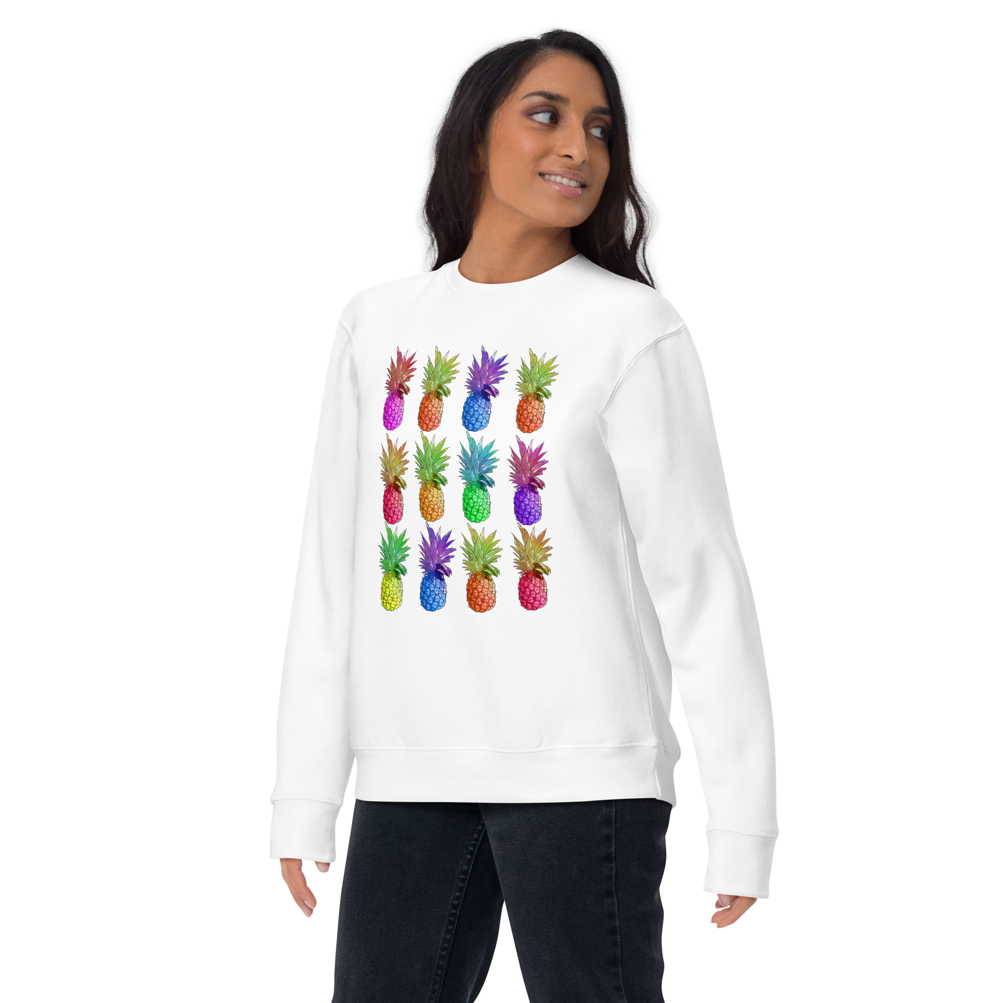 Womens Premium Sweatshirt - Pineapple Parade