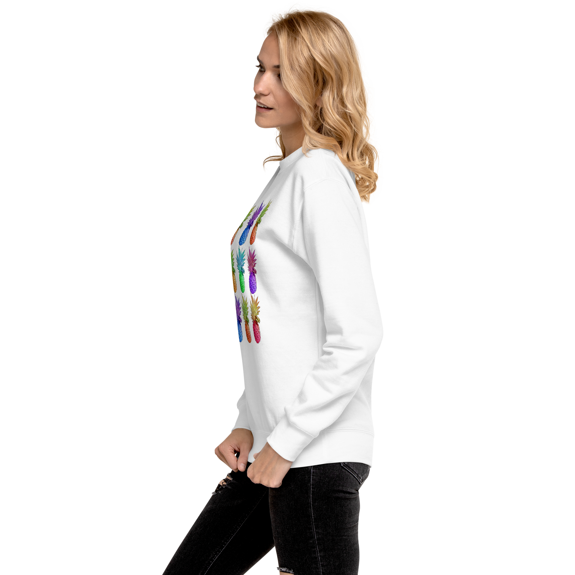 Womens Premium Sweatshirt - Pineapple Parade