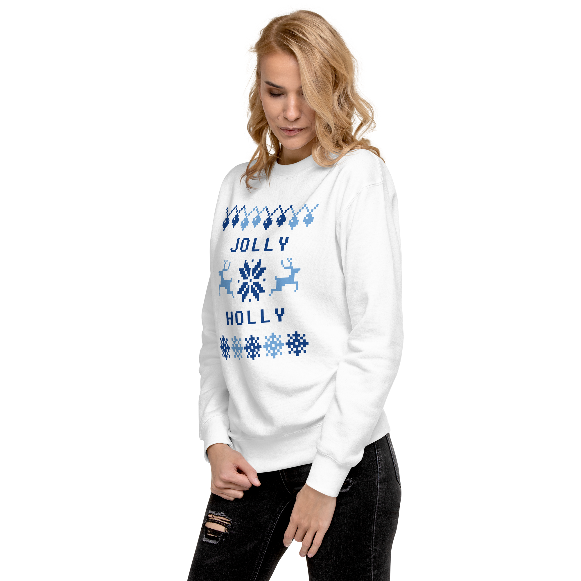 Womens Premium Sweatshirt - Jolly Holly