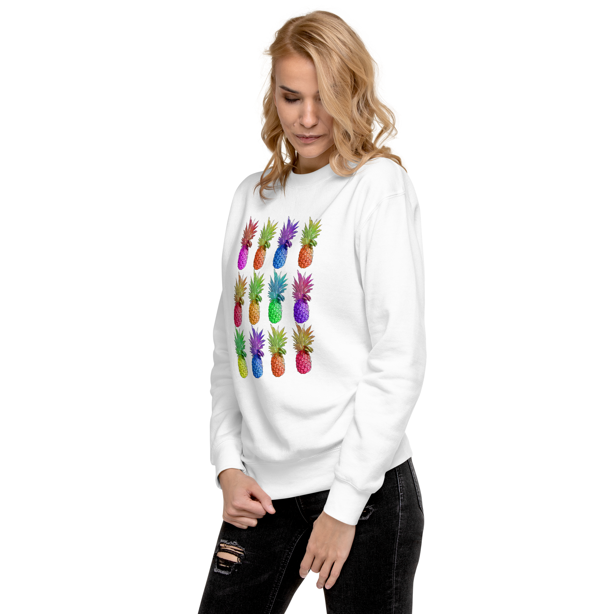 Womens Premium Sweatshirt - Pineapple Parade