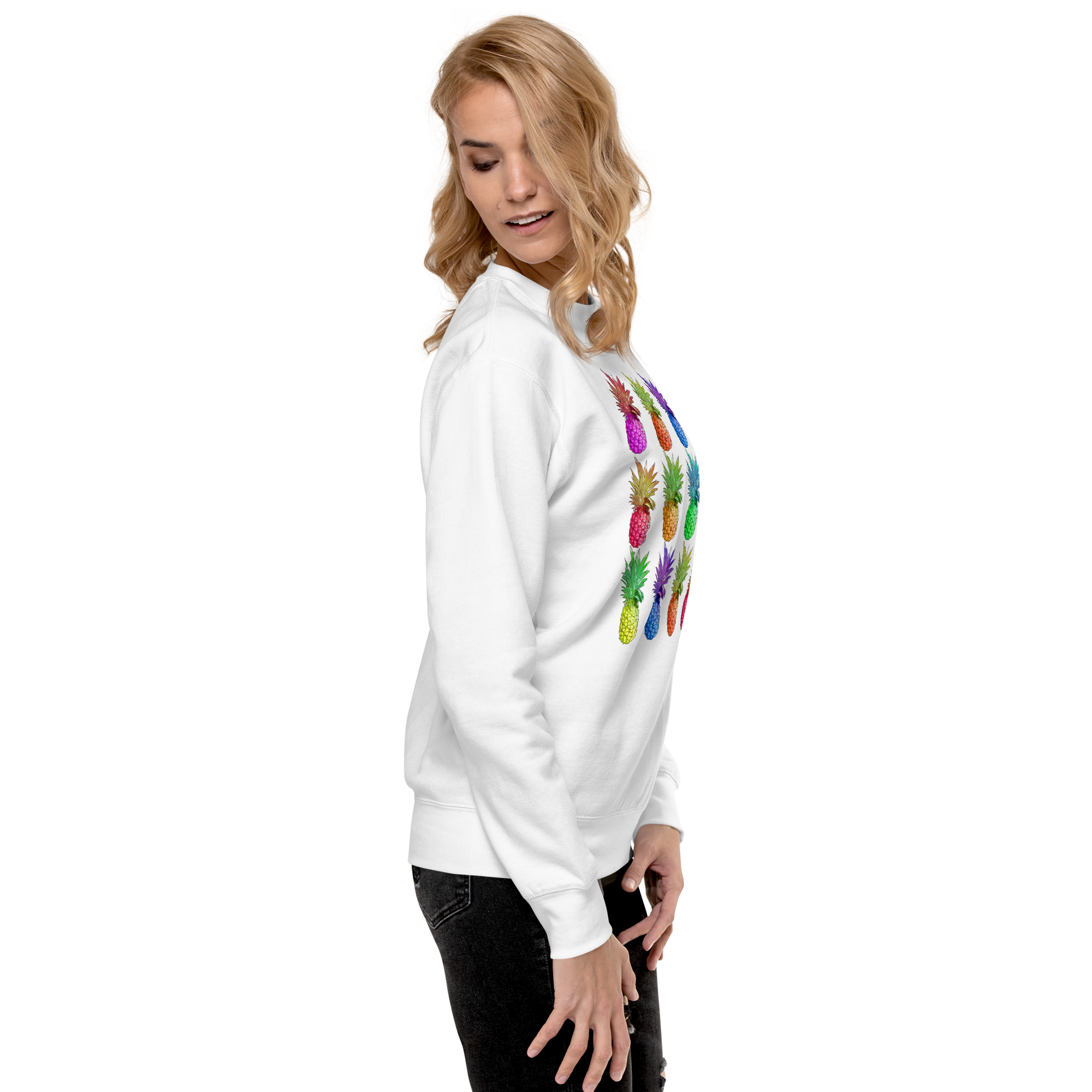 Womens Premium Sweatshirt - Pineapple Parade