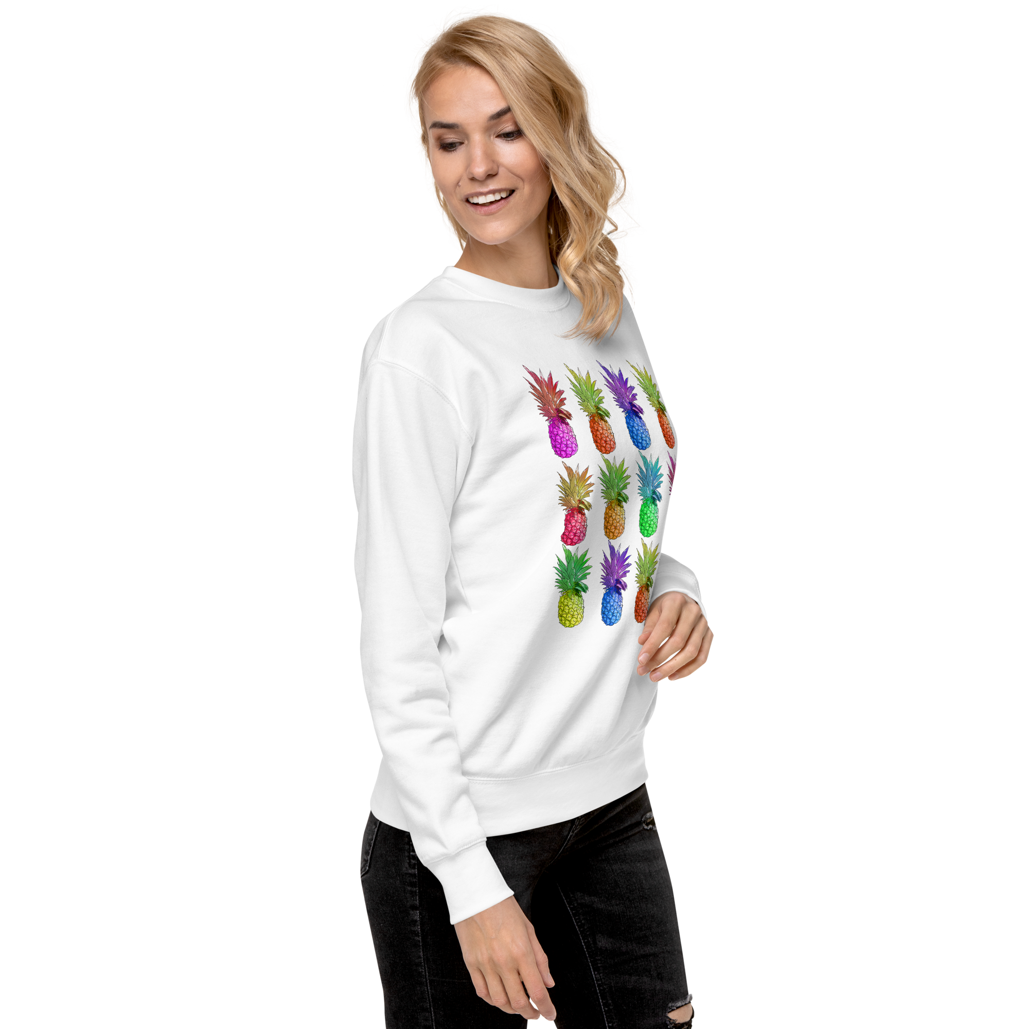 Womens Premium Sweatshirt - Pineapple Parade