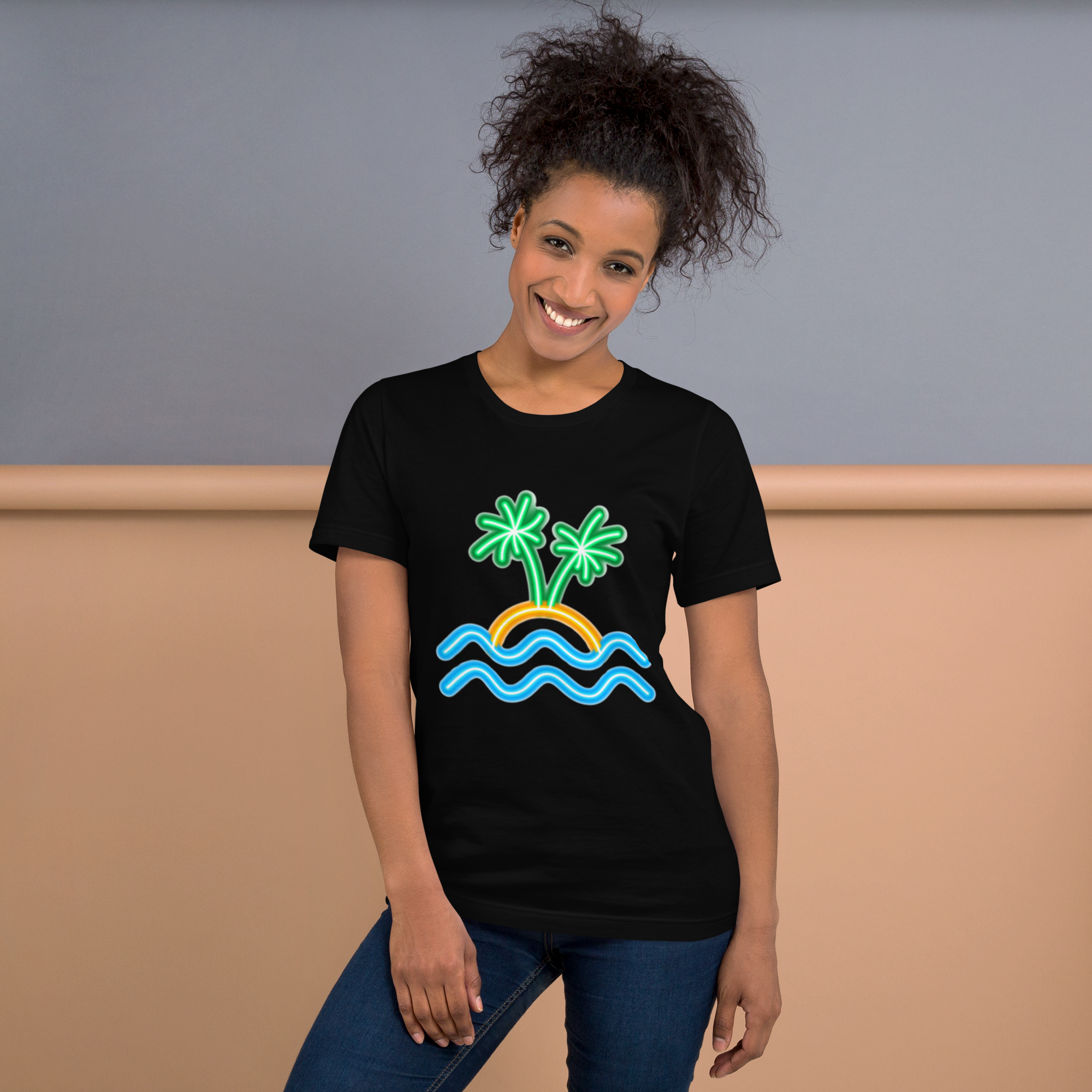 Womens t-shirt - Neon Island Nights