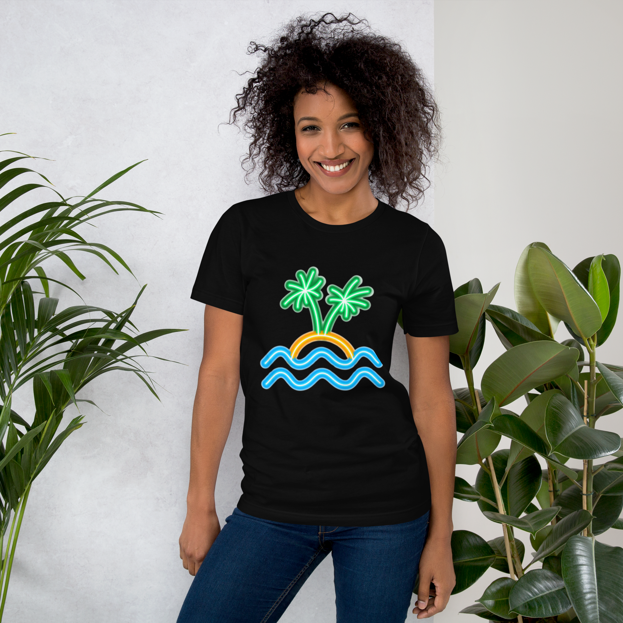 Womens t-shirt - Neon Island Nights