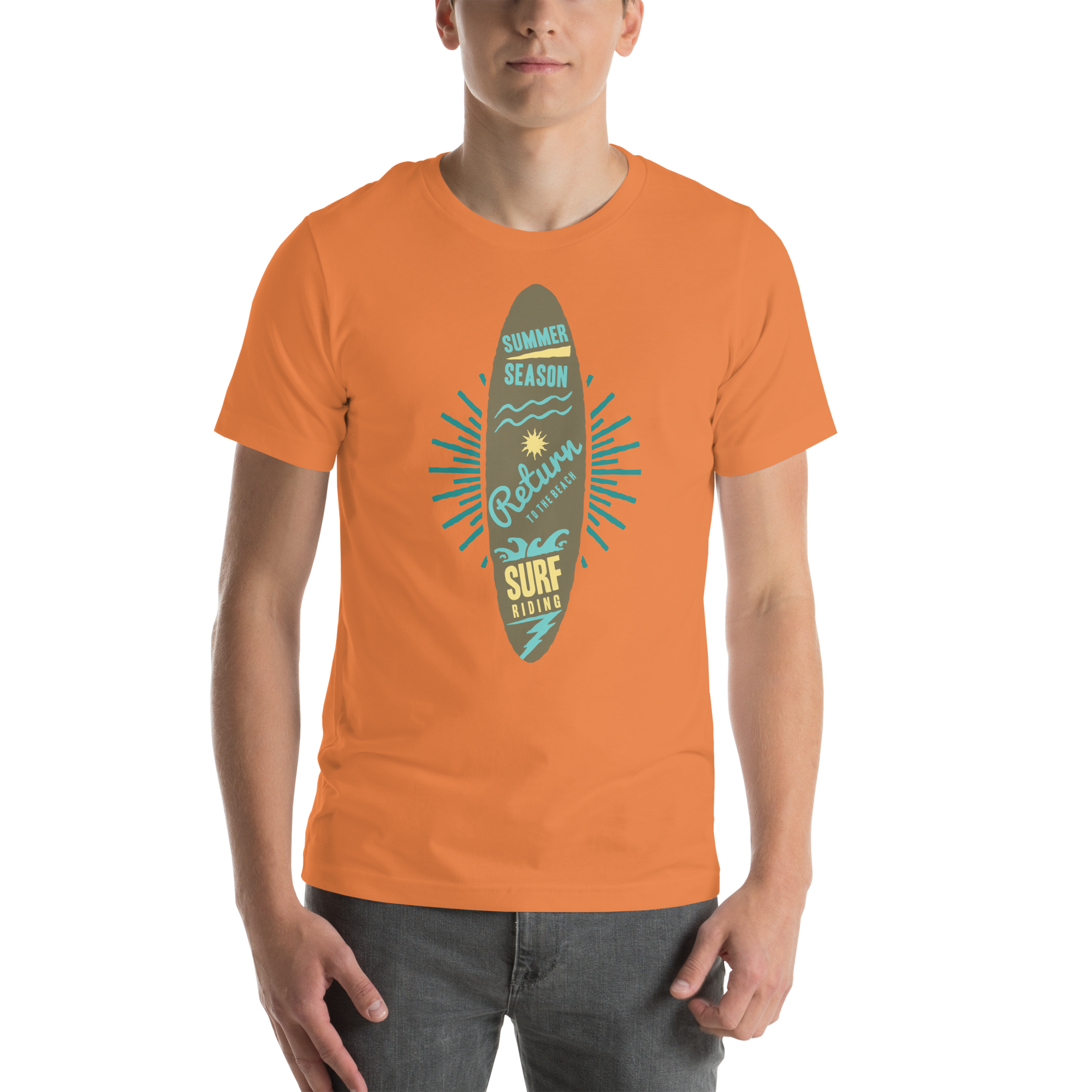 Unisex-T-Shirt – Surfbrett