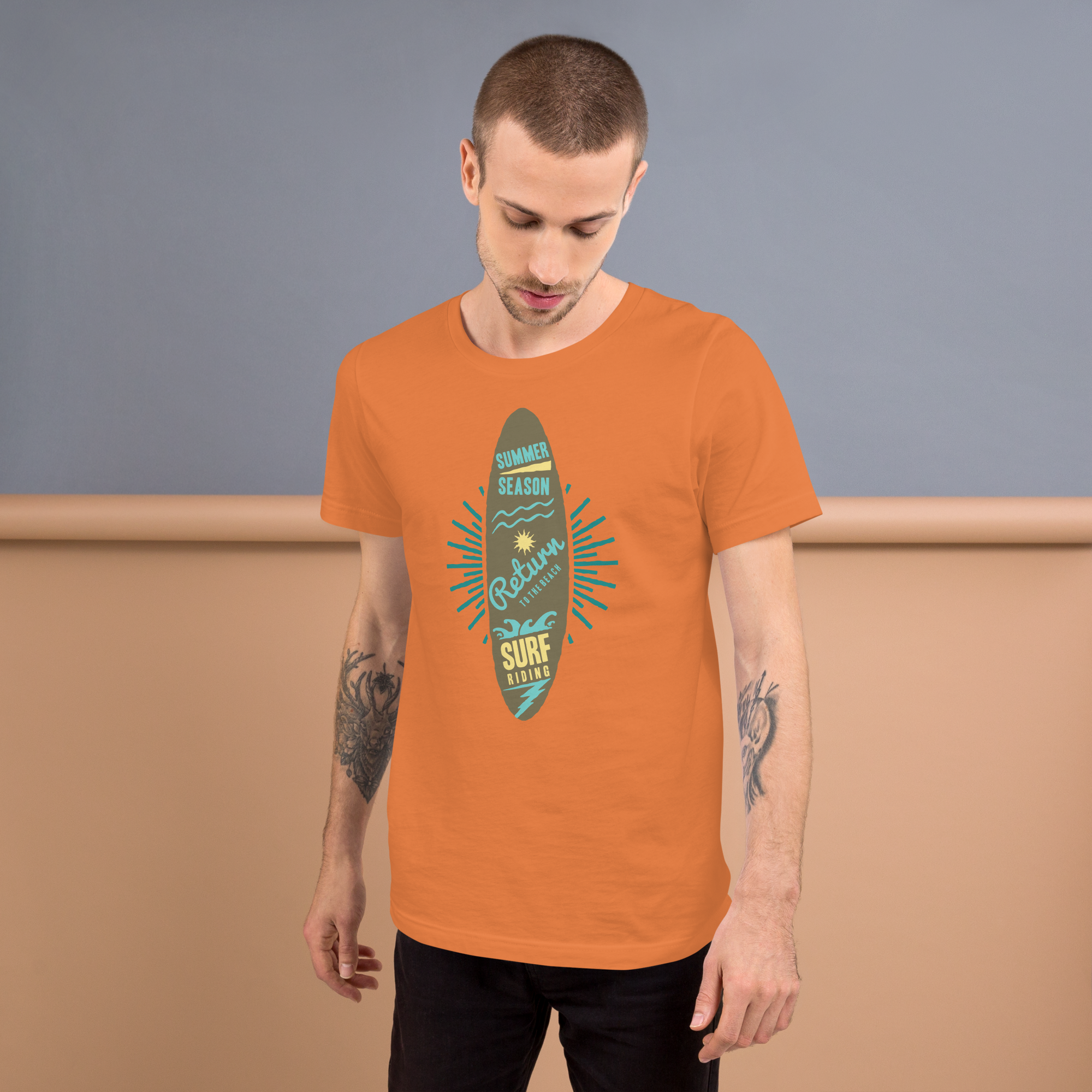 Unisex-T-Shirt – Surfbrett