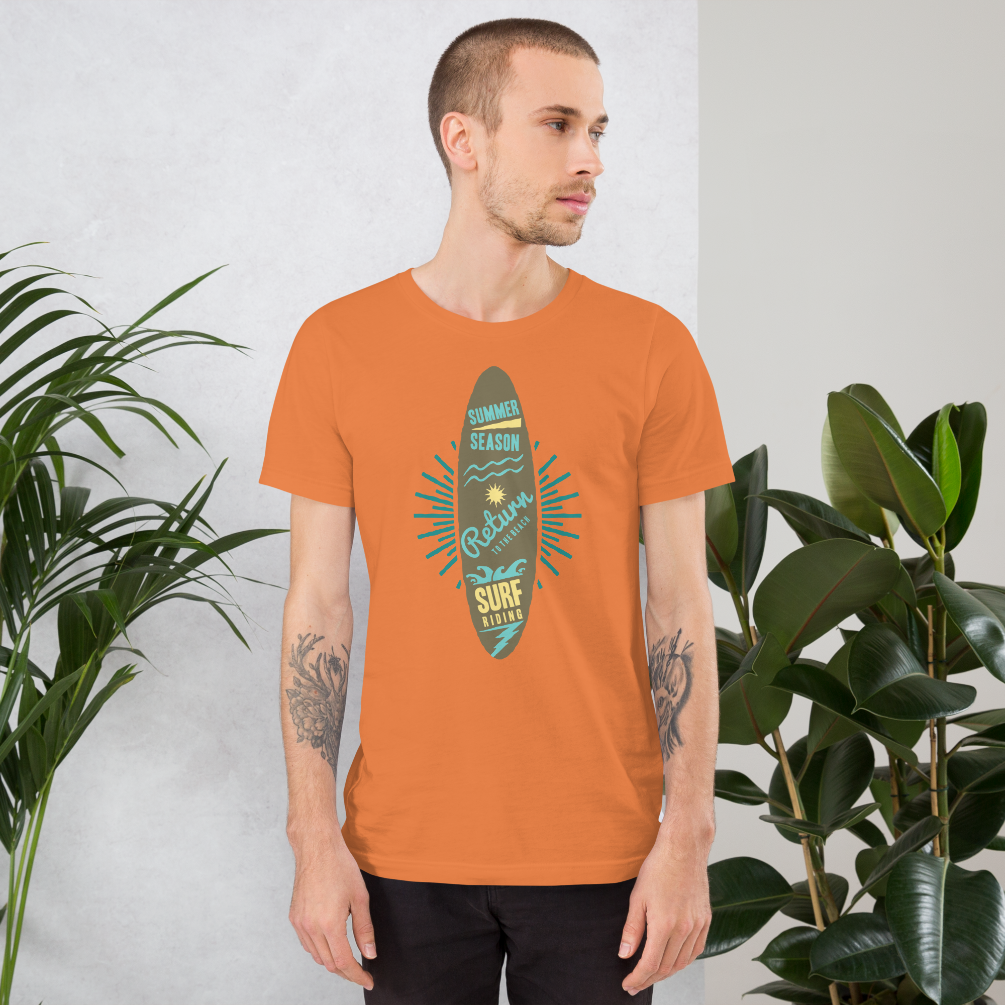 Unisex-T-Shirt – Surfbrett