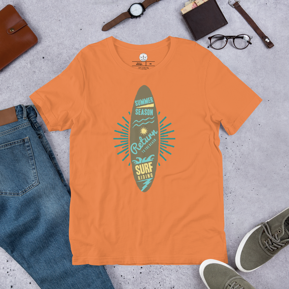 Unisex-T-Shirt – Surfbrett