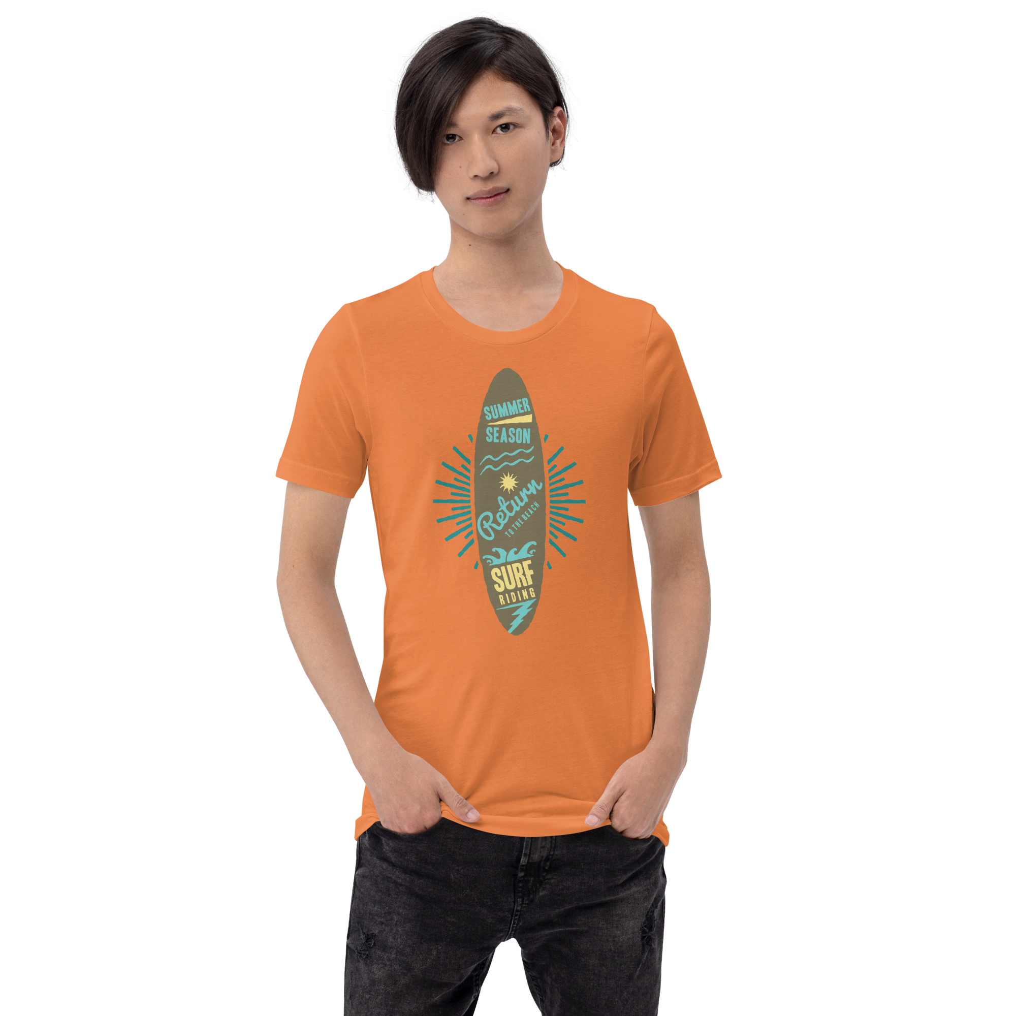 Unisex-T-Shirt – Surfbrett