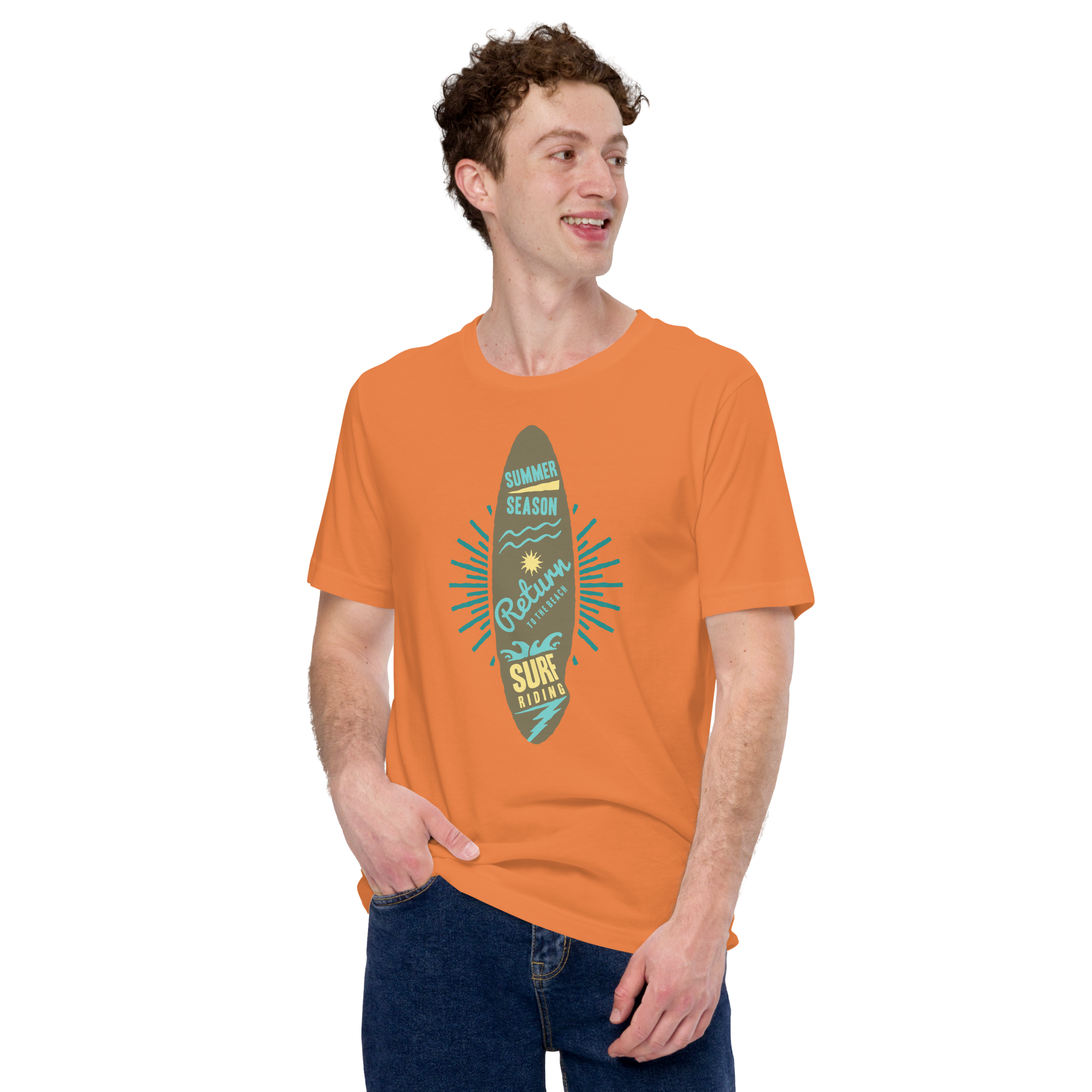 Unisex-T-Shirt – Surfbrett