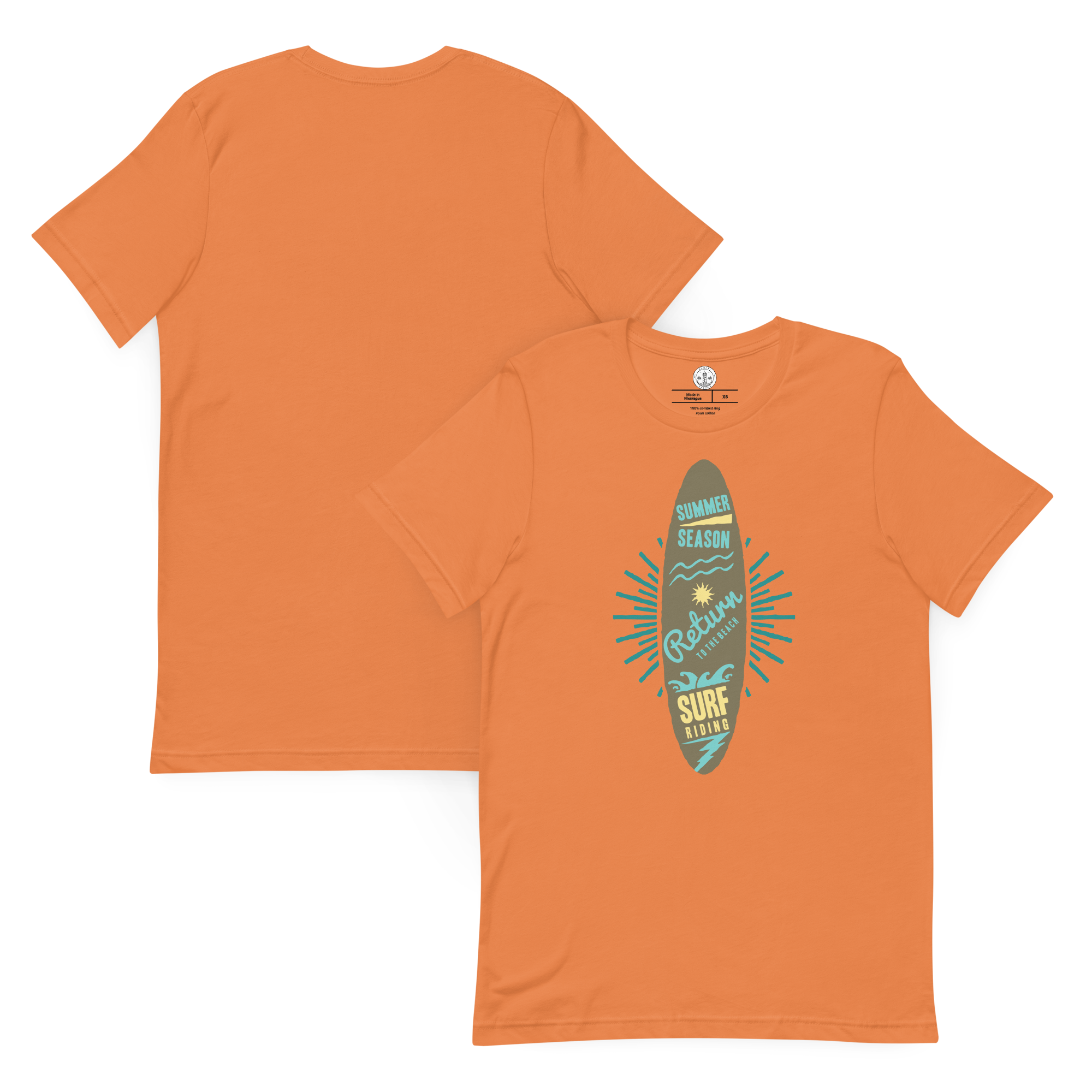 Unisex-T-Shirt – Surfbrett