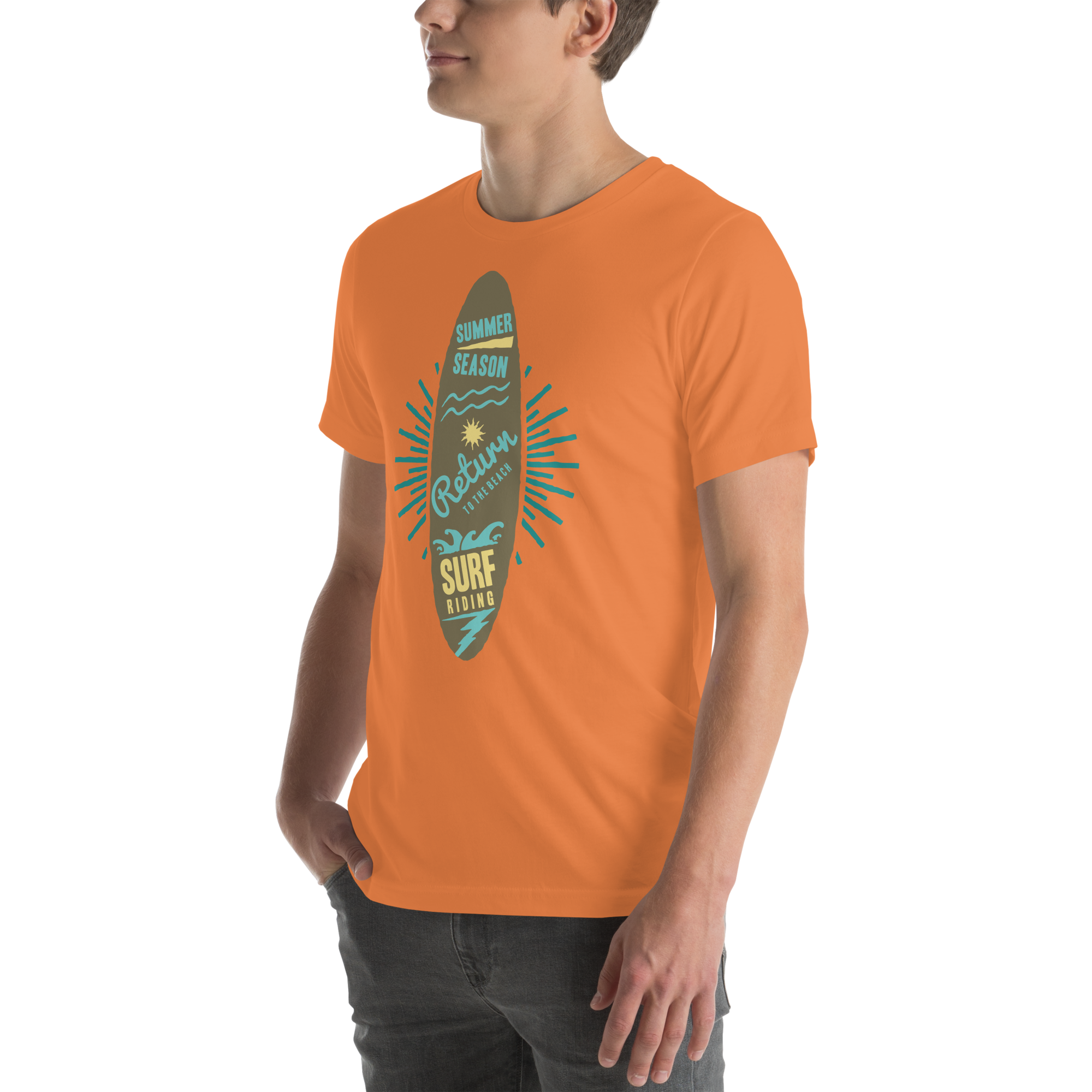 Unisex-T-Shirt – Surfbrett