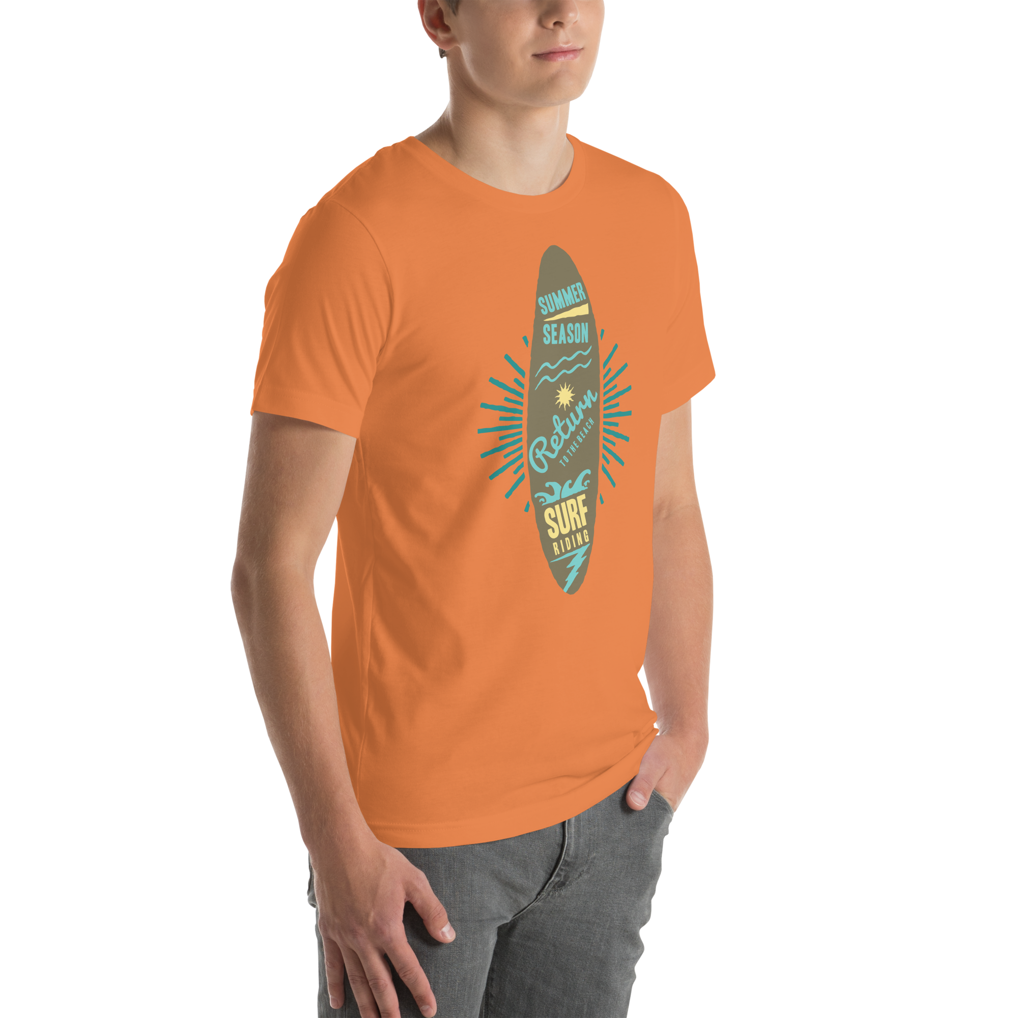 Unisex-T-Shirt – Surfbrett