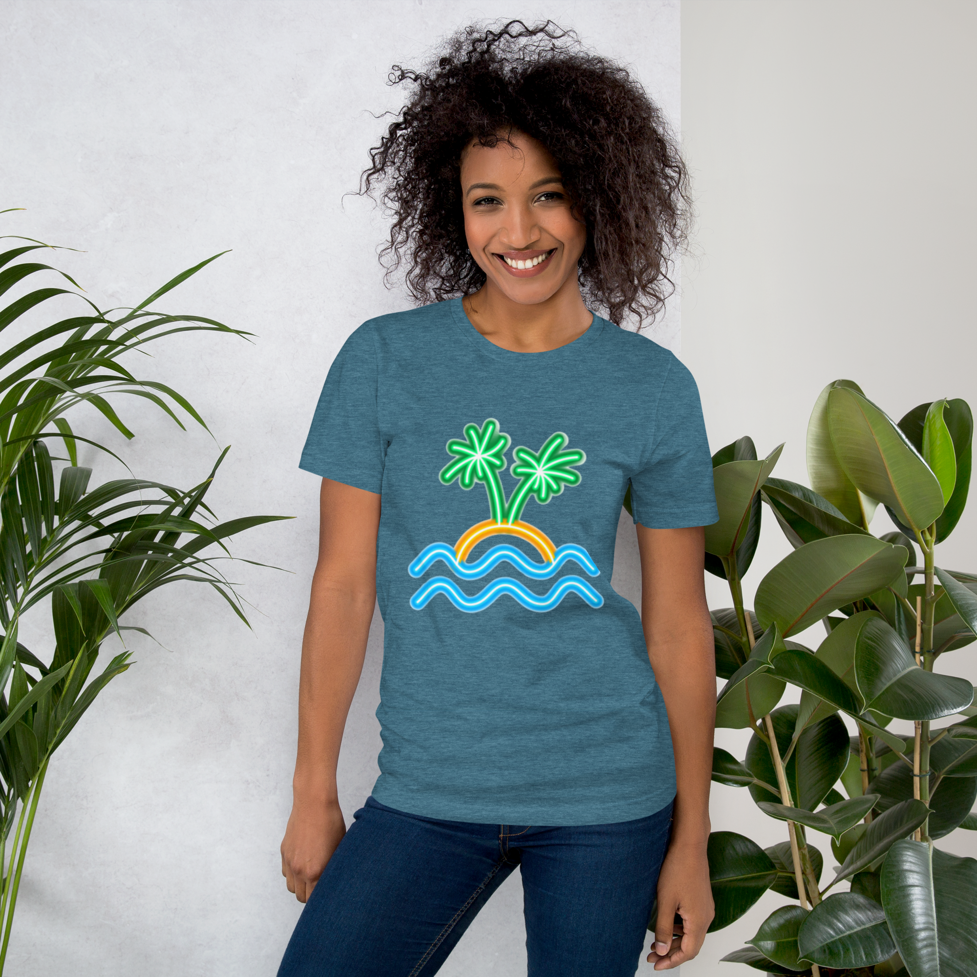 Womens t-shirt - Neon Island Nights