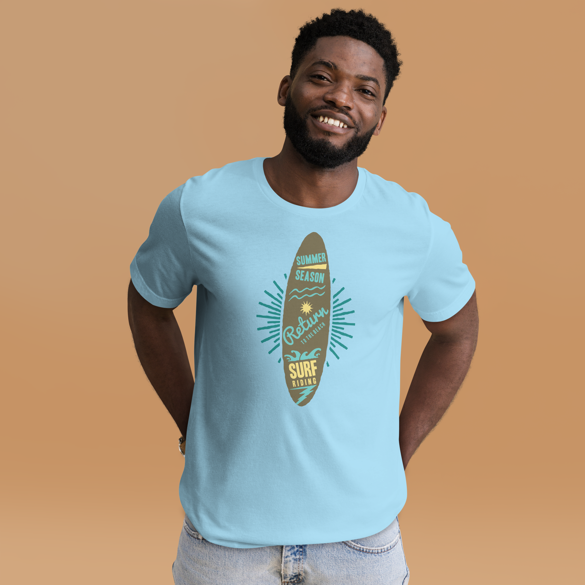 Unisex-T-Shirt – Surfbrett