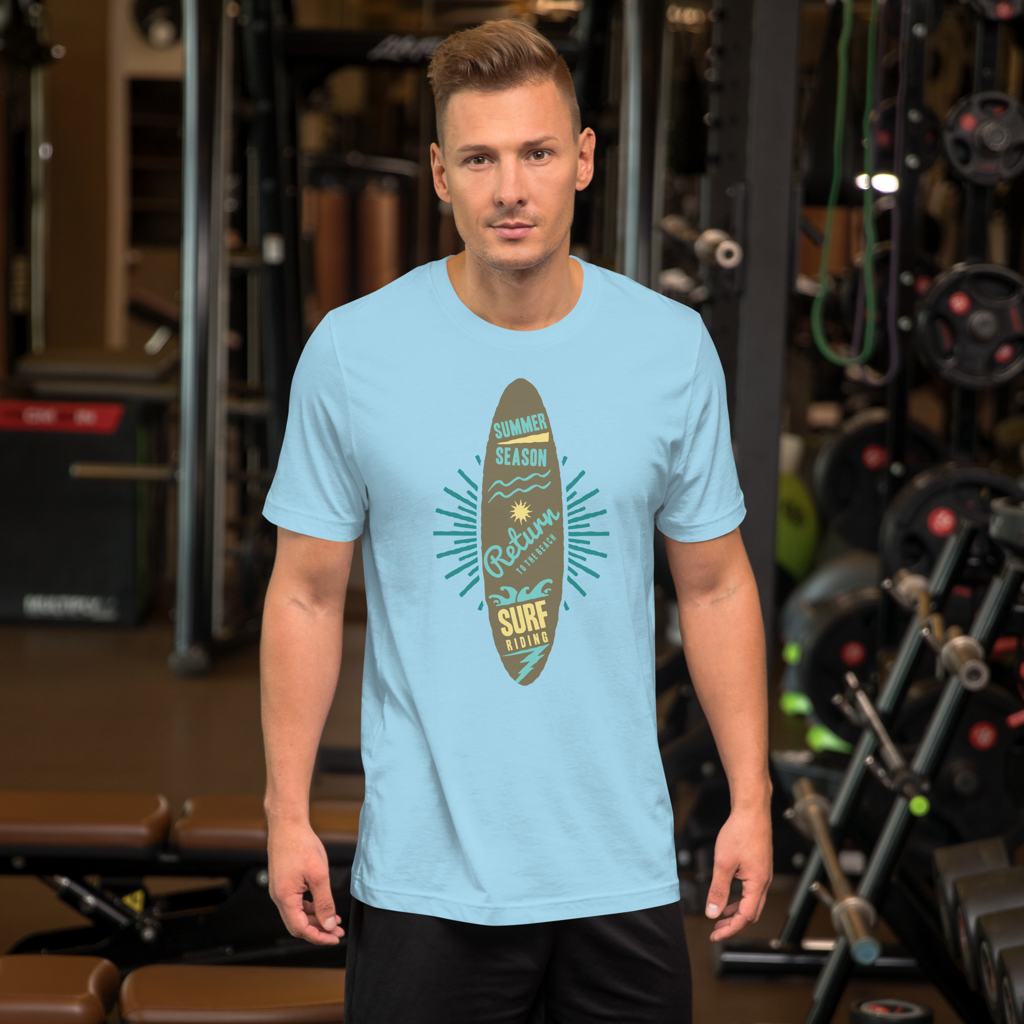 Unisex-T-Shirt – Surfbrett