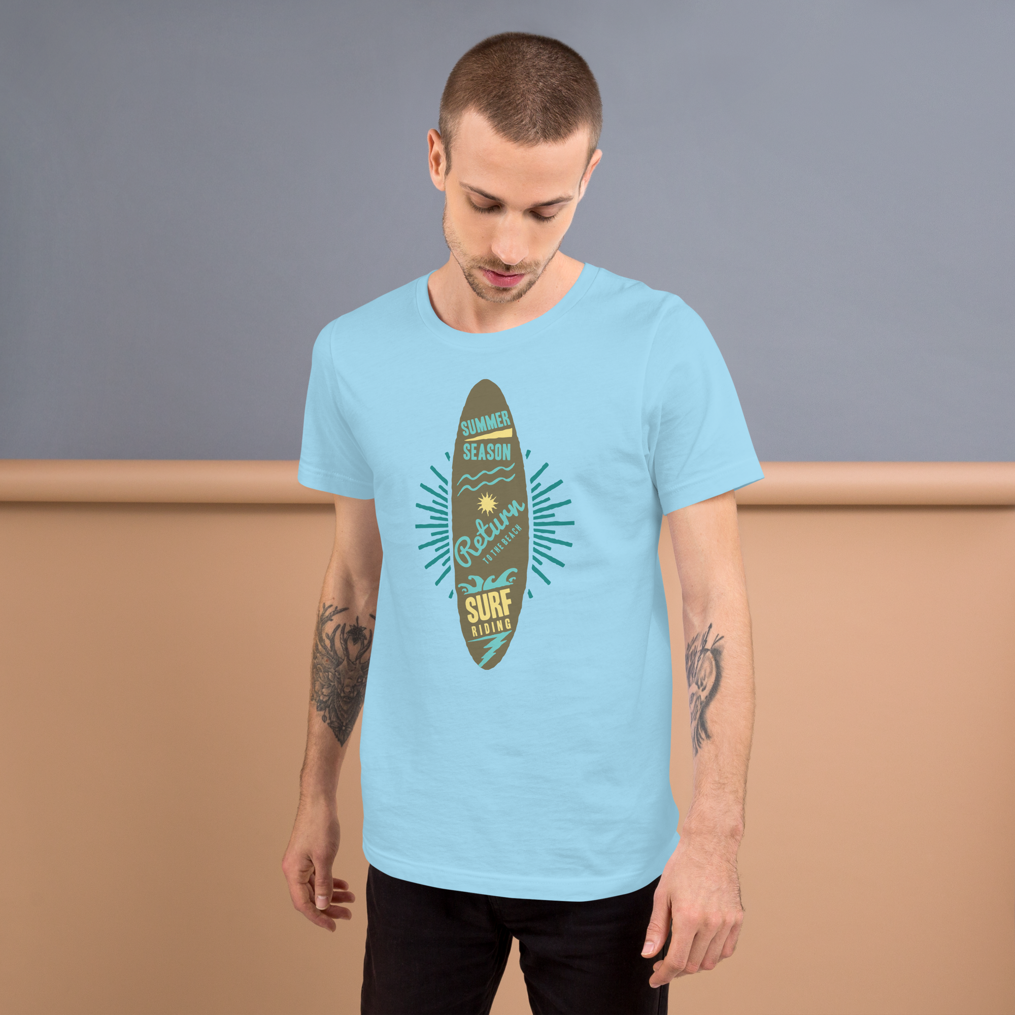 Unisex-T-Shirt – Surfbrett