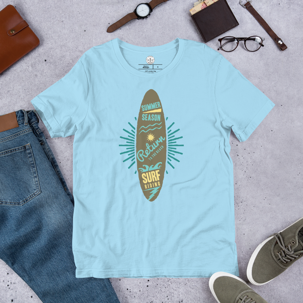 Unisex-T-Shirt – Surfbrett