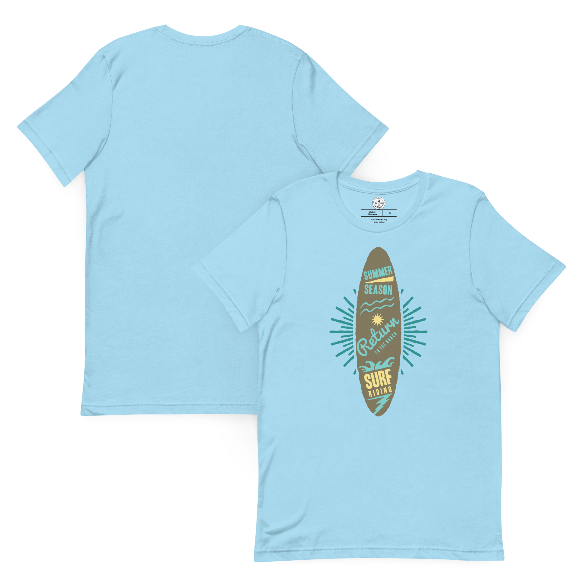 Unisex-T-Shirt – Surfbrett