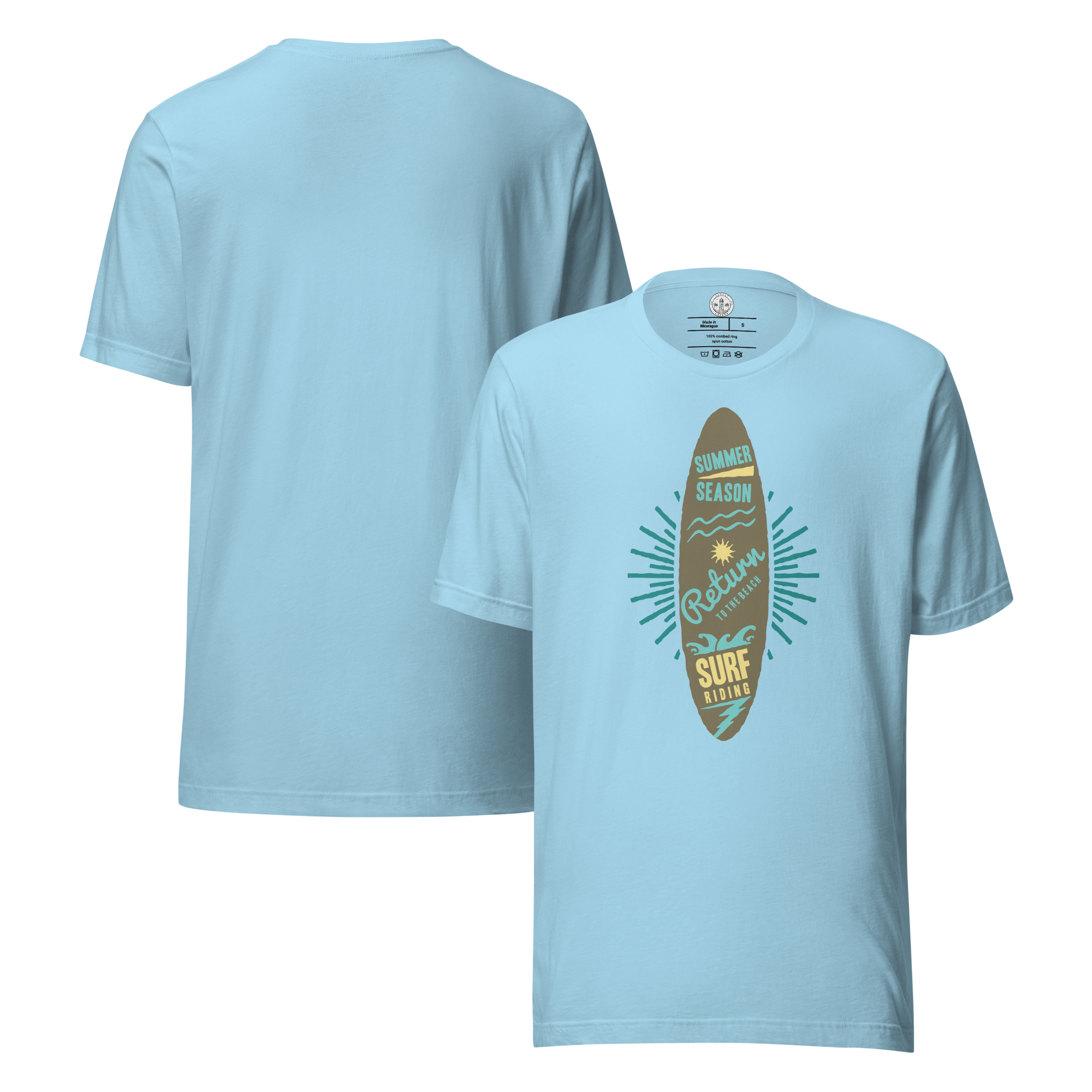 Unisex-T-Shirt – Surfbrett