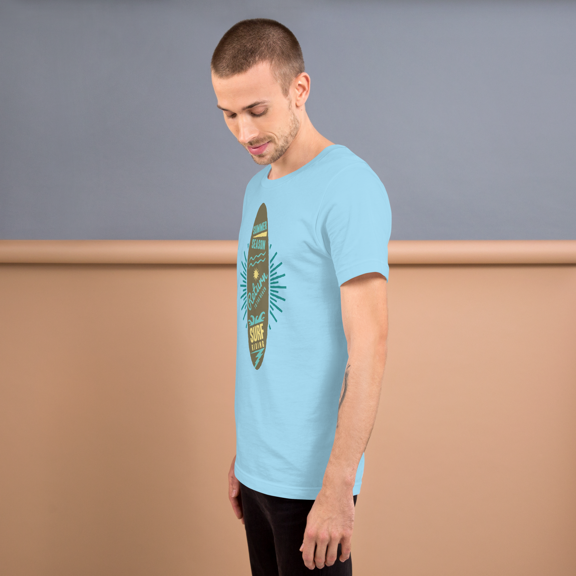 Unisex-T-Shirt – Surfbrett